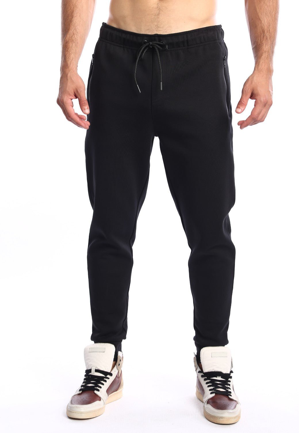 מכנסי טרנינג אינטרלוק ארוך לוגו גדול מאחורה צד ימין | גברים BLACK / L