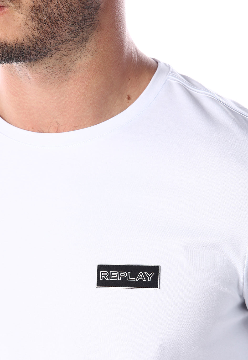 חולצת לייקרה ארוכה בצבע לבן