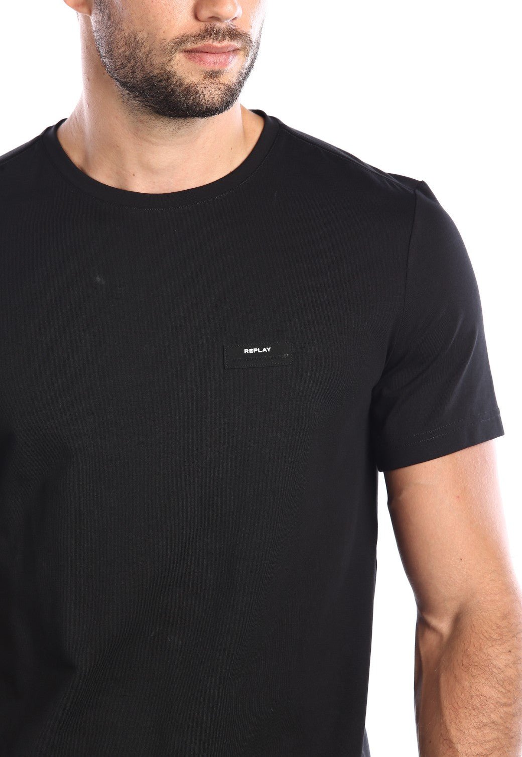 טי שירט לייקרה קצרה עם לוגו קטן | גברים BLACK / L