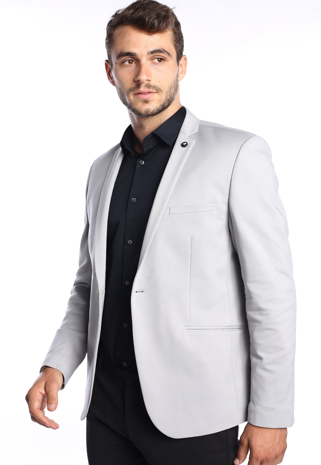 בלייזר לגברים בצבע אפור בהיר