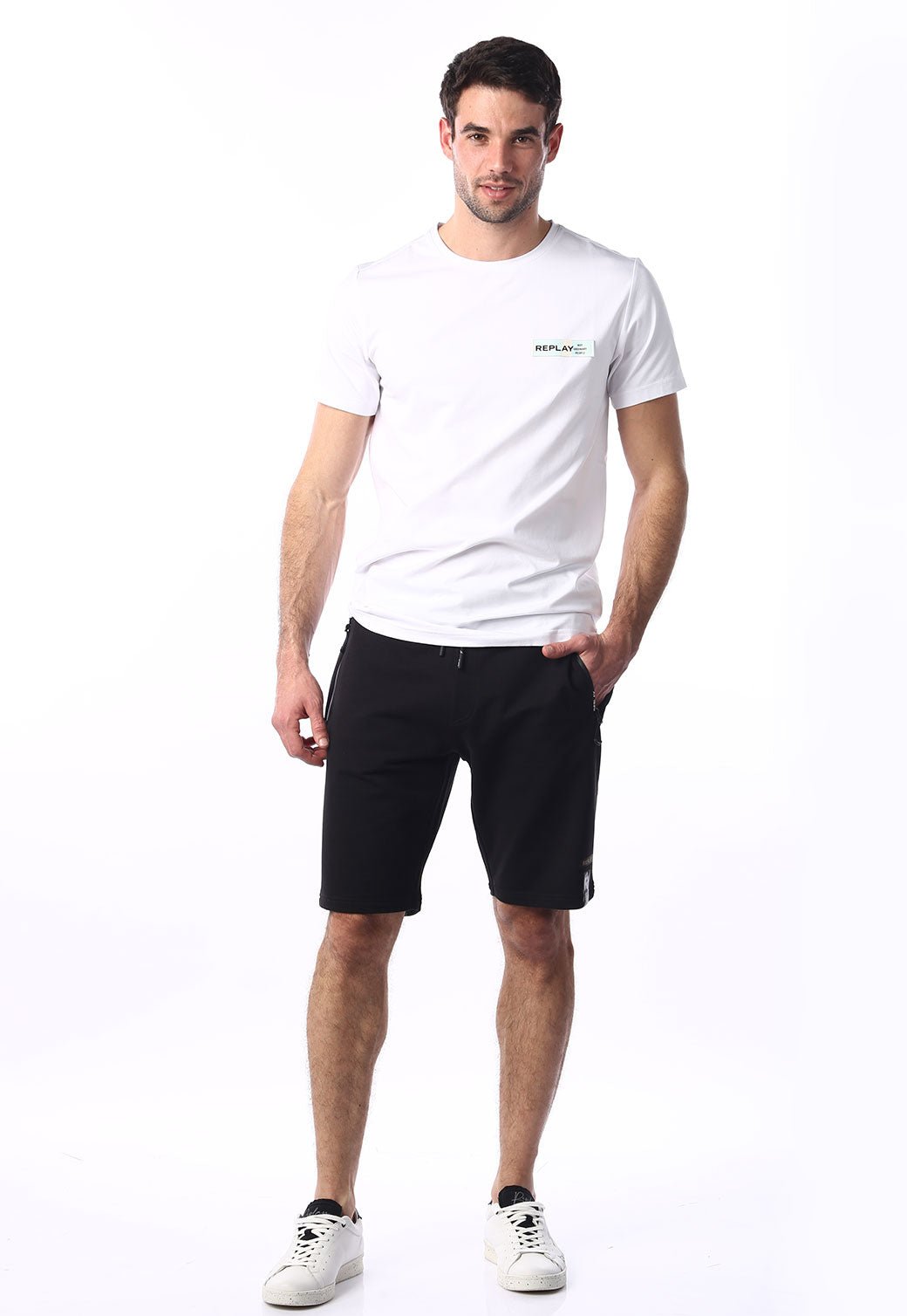 מכנסי פרנץ' טרי לוגו | גברים BLACK / L