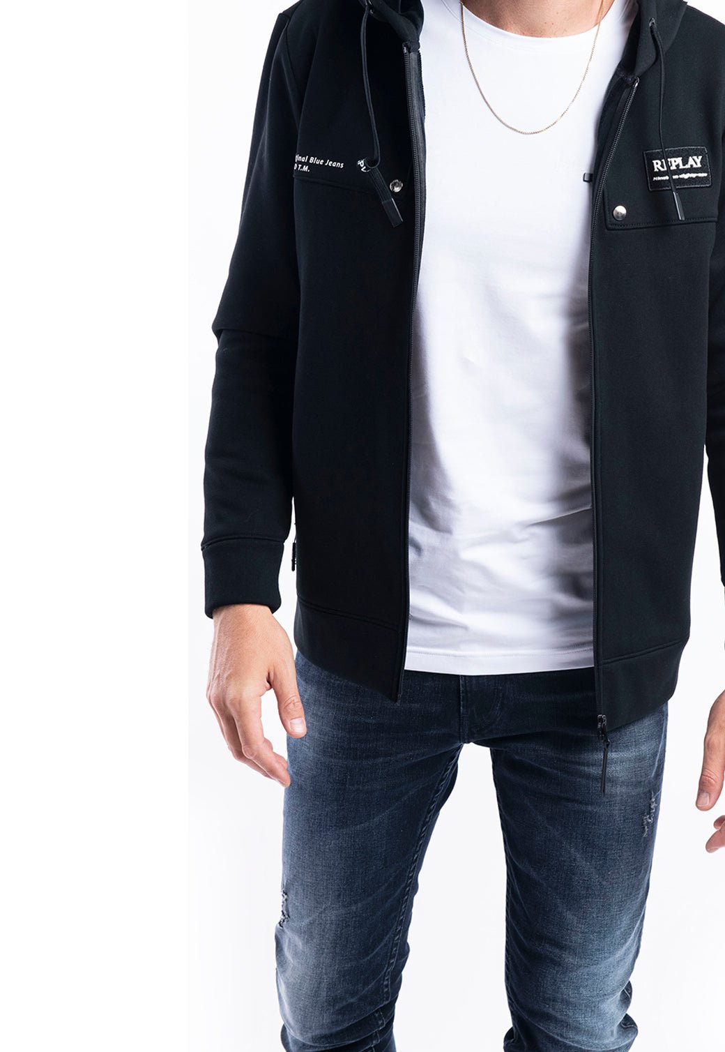 סווטשירט קפוצ׳ון | גברים WHITE / L