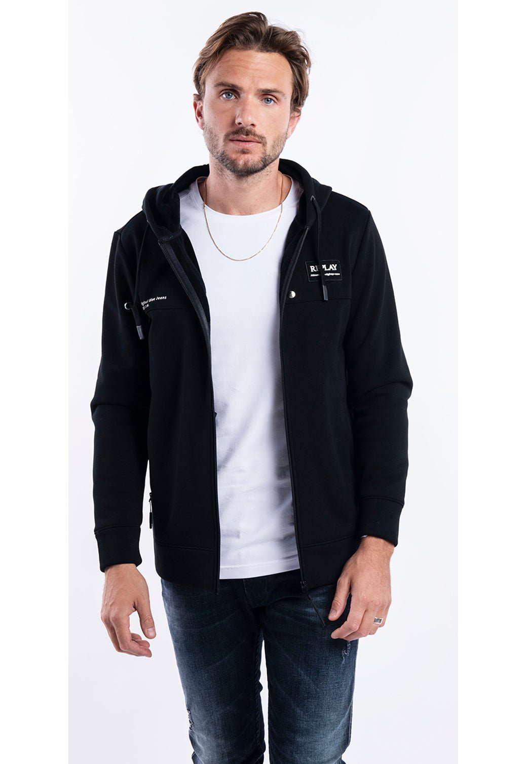 סווטשירט קפוצ׳ון | גברים WHITE / L