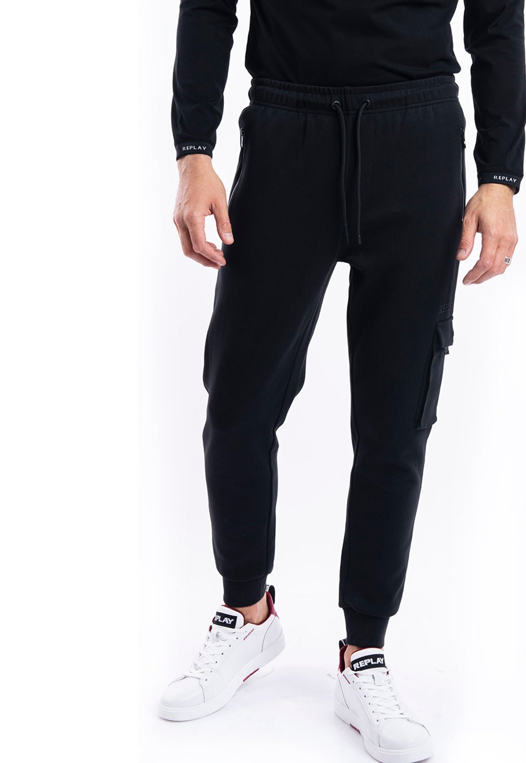 מכנסי טרנינג ארוכים | גברים BLACK / L