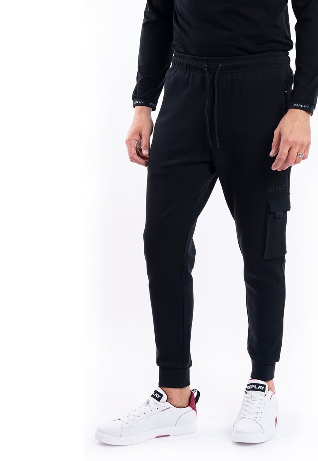 מכנסי טרנינג ארוכים | גברים BLACK / L