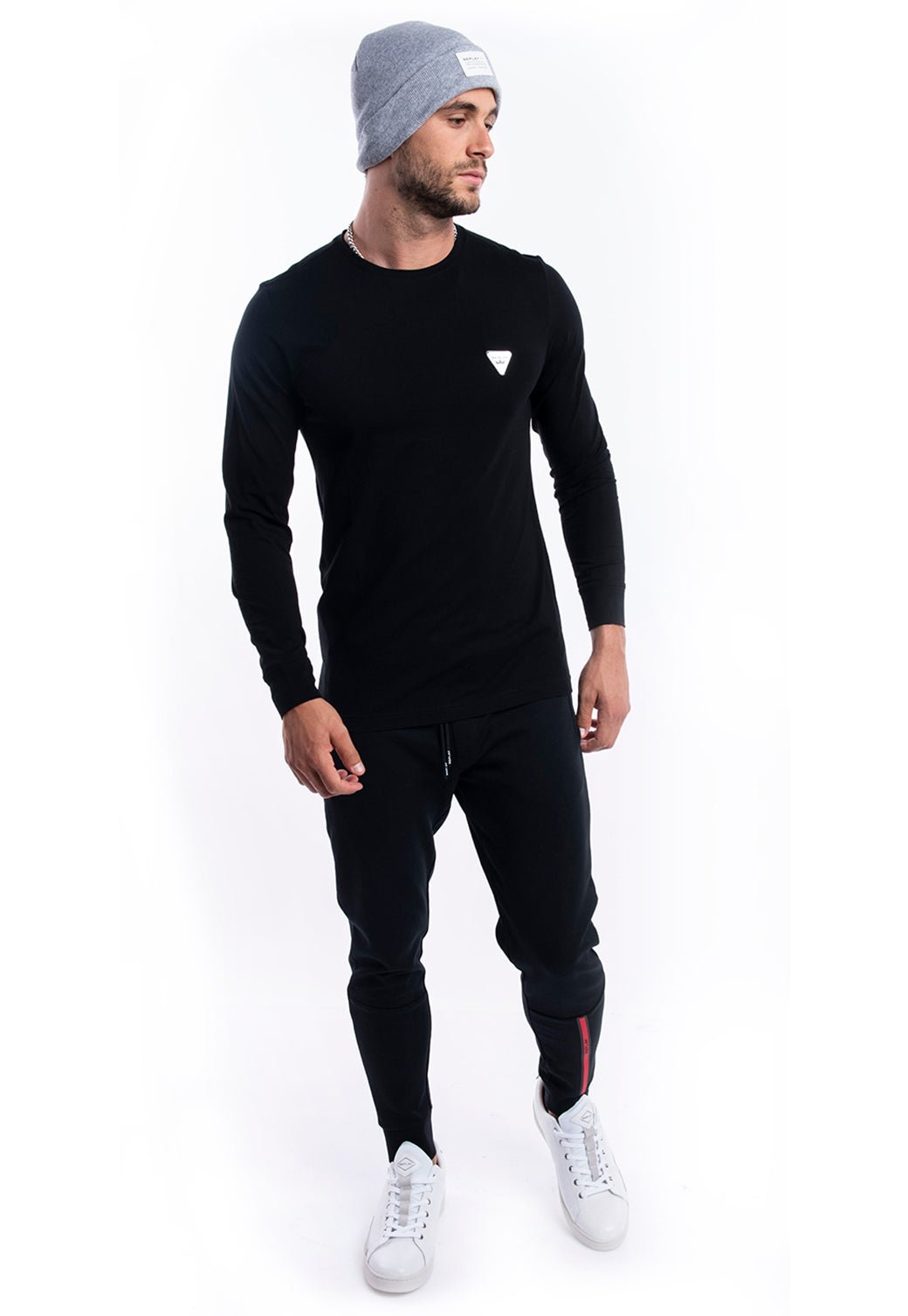 מכנסי טרנינג ארוכים | גברים BLACK / L