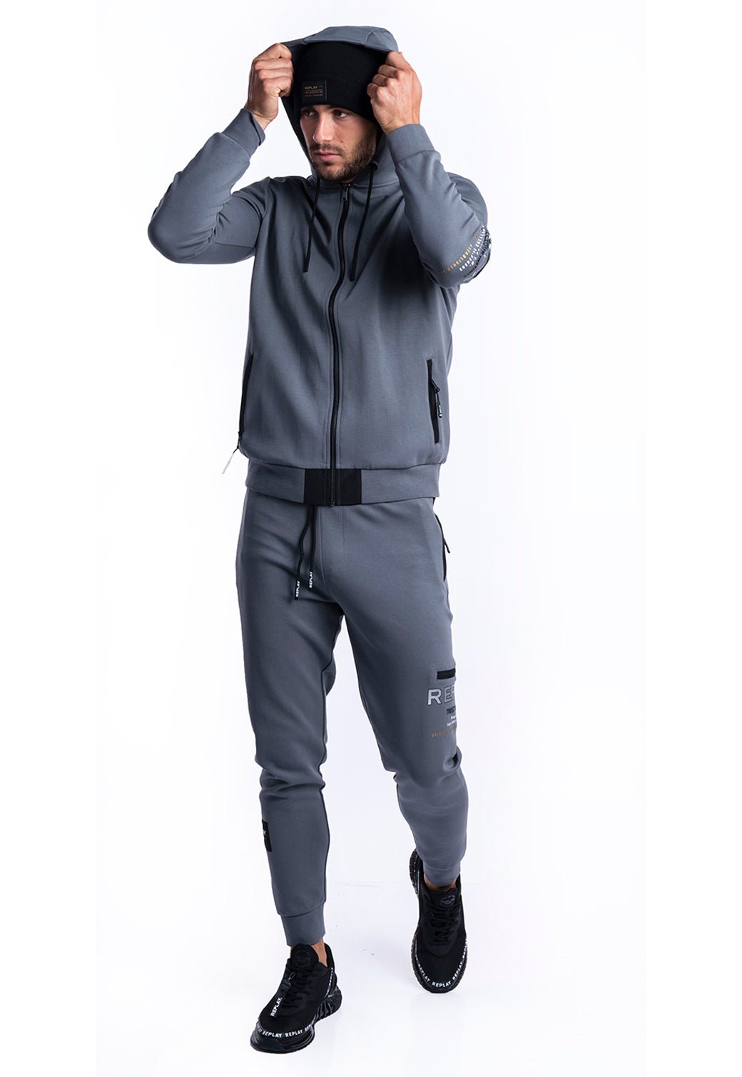 מכנסי טרנינג סלים פיט | גברים GREY / L