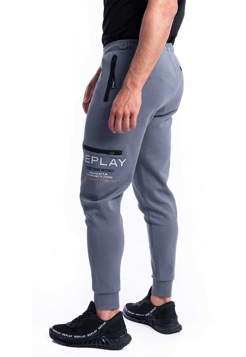 מכנסי טרנינג סלים פיט | גברים GREY / L