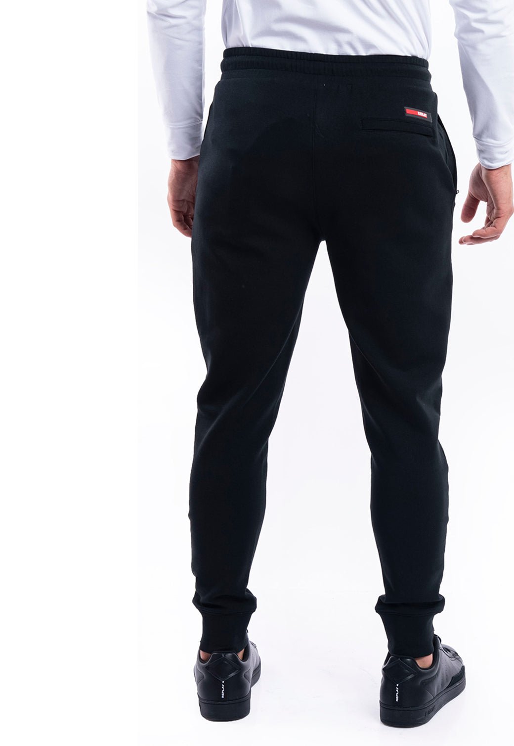 מכנסי טרנינג ארוכים לוגו | גברים BLACK / L