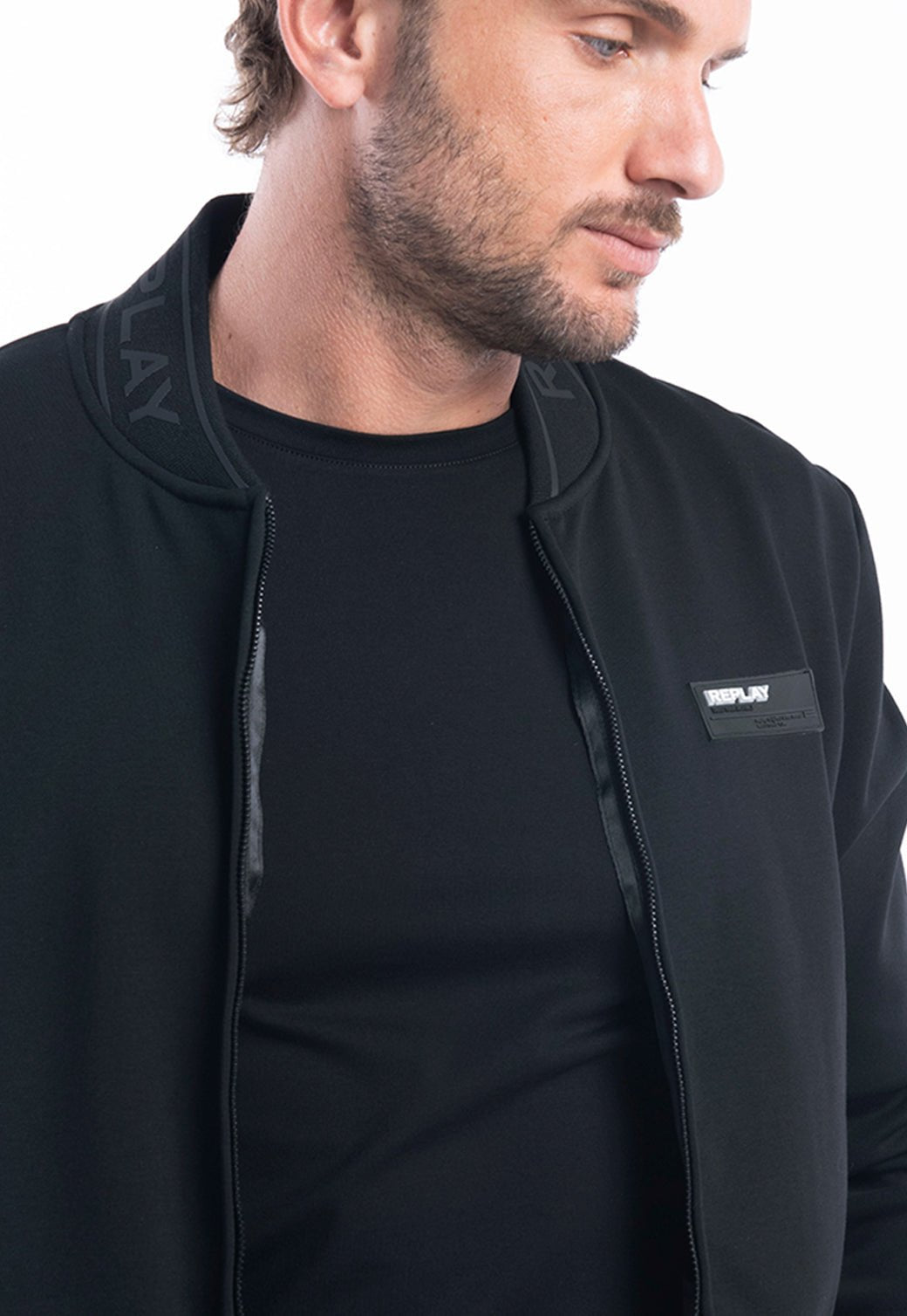 ז׳קט בומבר לוגו | גברים BLACK / L