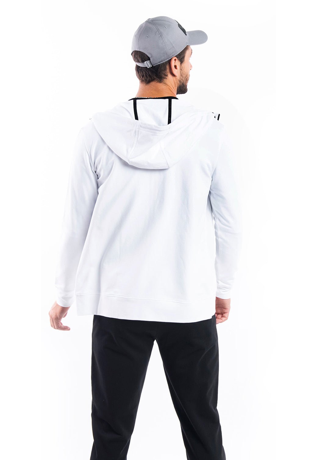 סווטשירט קפוצ׳ון טרי | גברים WHITE / L