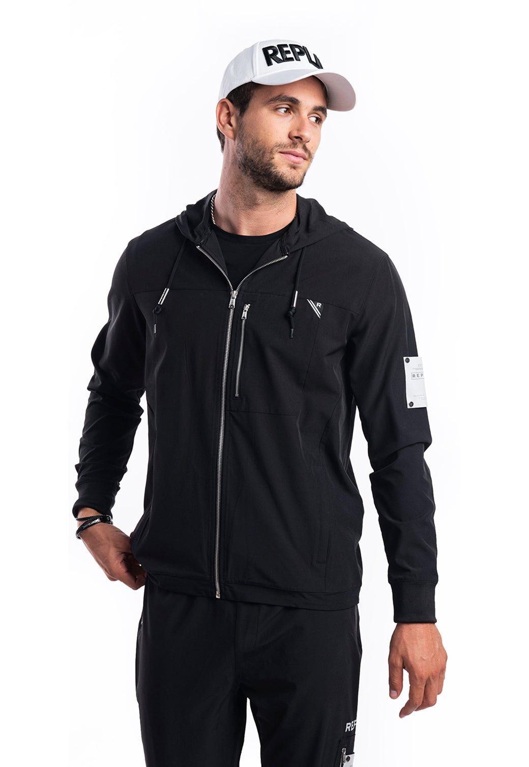 ז׳קט מאמן מרוכסן | גברים BLACK / L