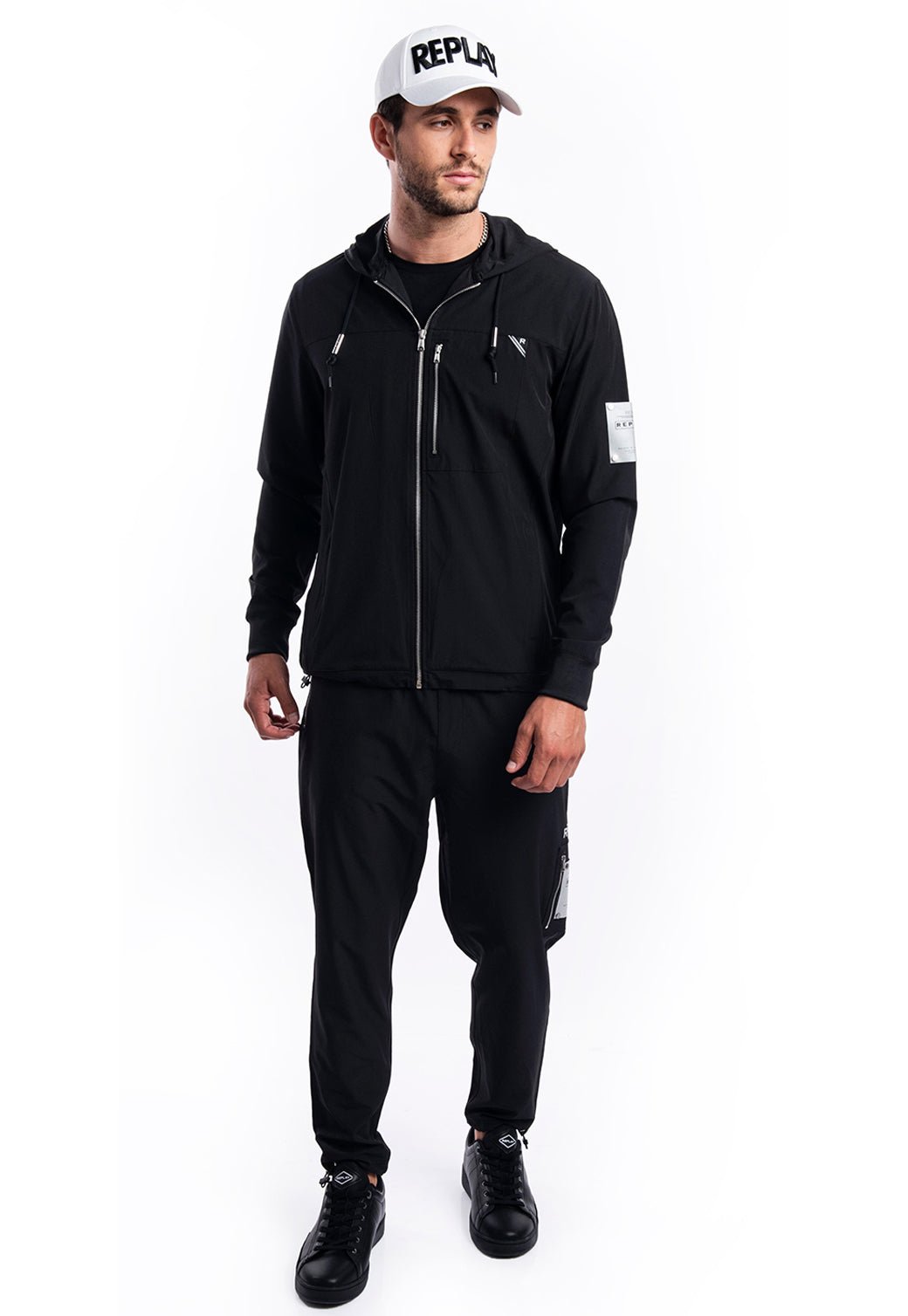 ז׳קט מאמן מרוכסן | גברים BLACK / L
