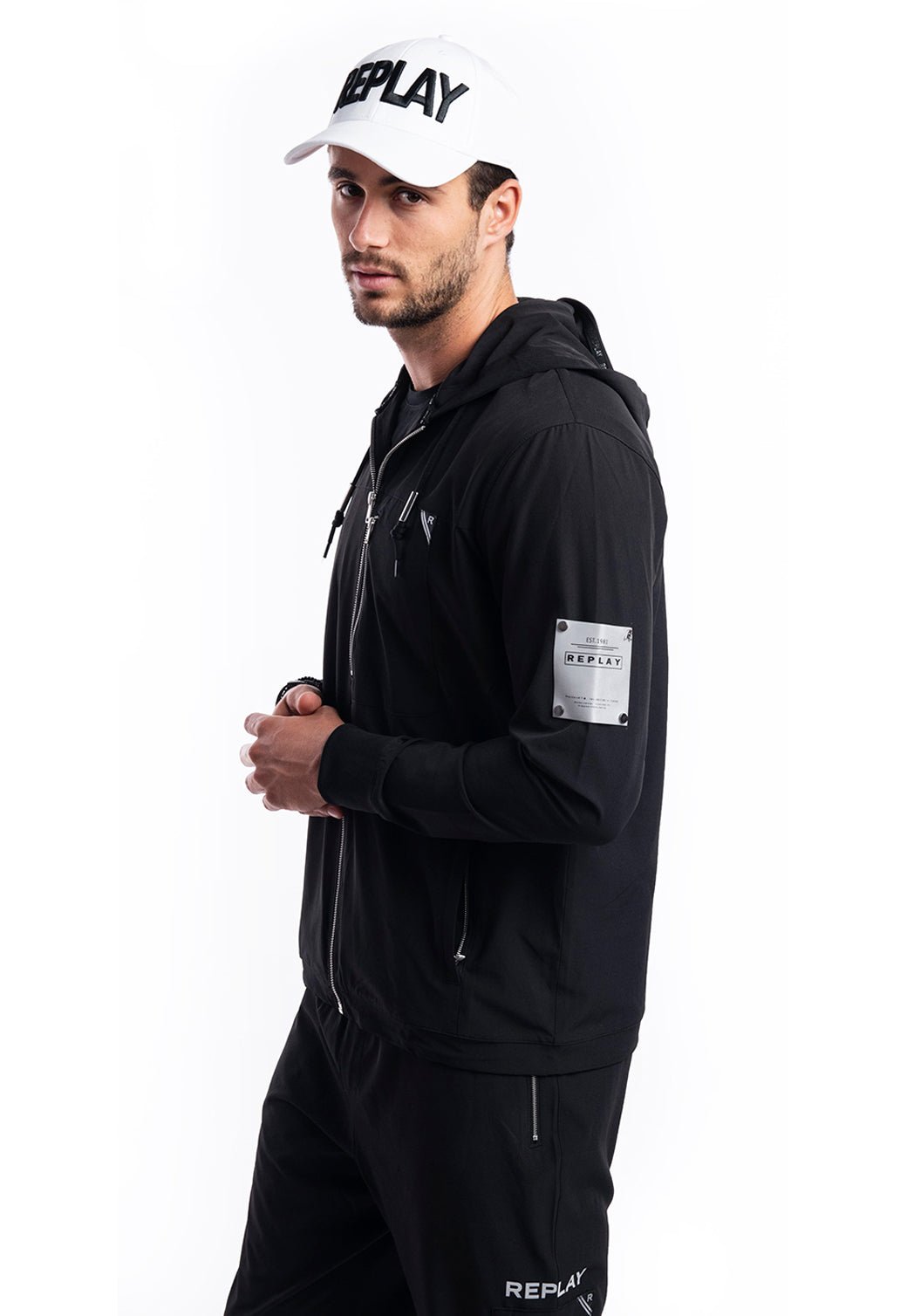 ז׳קט מאמן מרוכסן | גברים BLACK / L