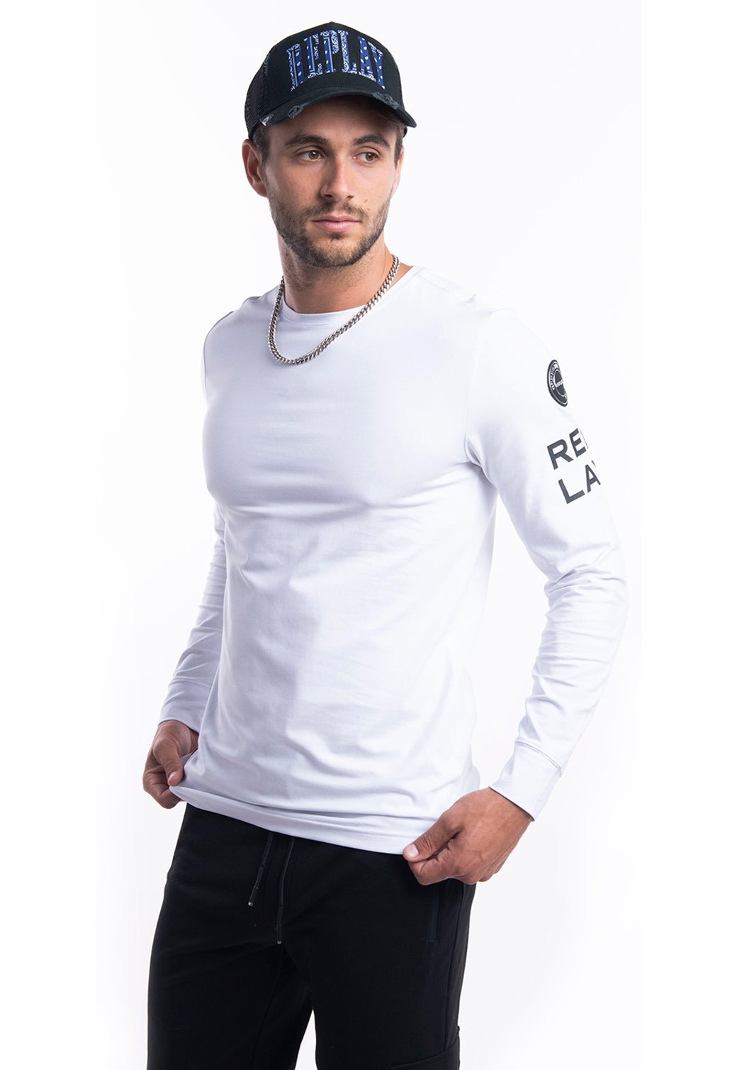 טי שירט שרוולים ארוכים | גברים BLACK / L