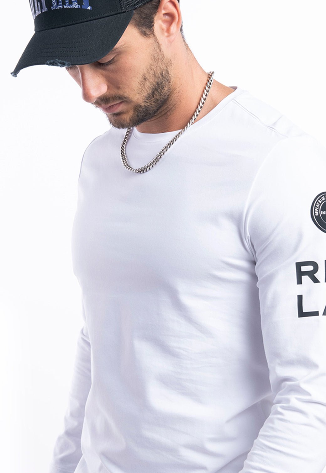 טי שירט שרוולים ארוכים | גברים BLACK / L