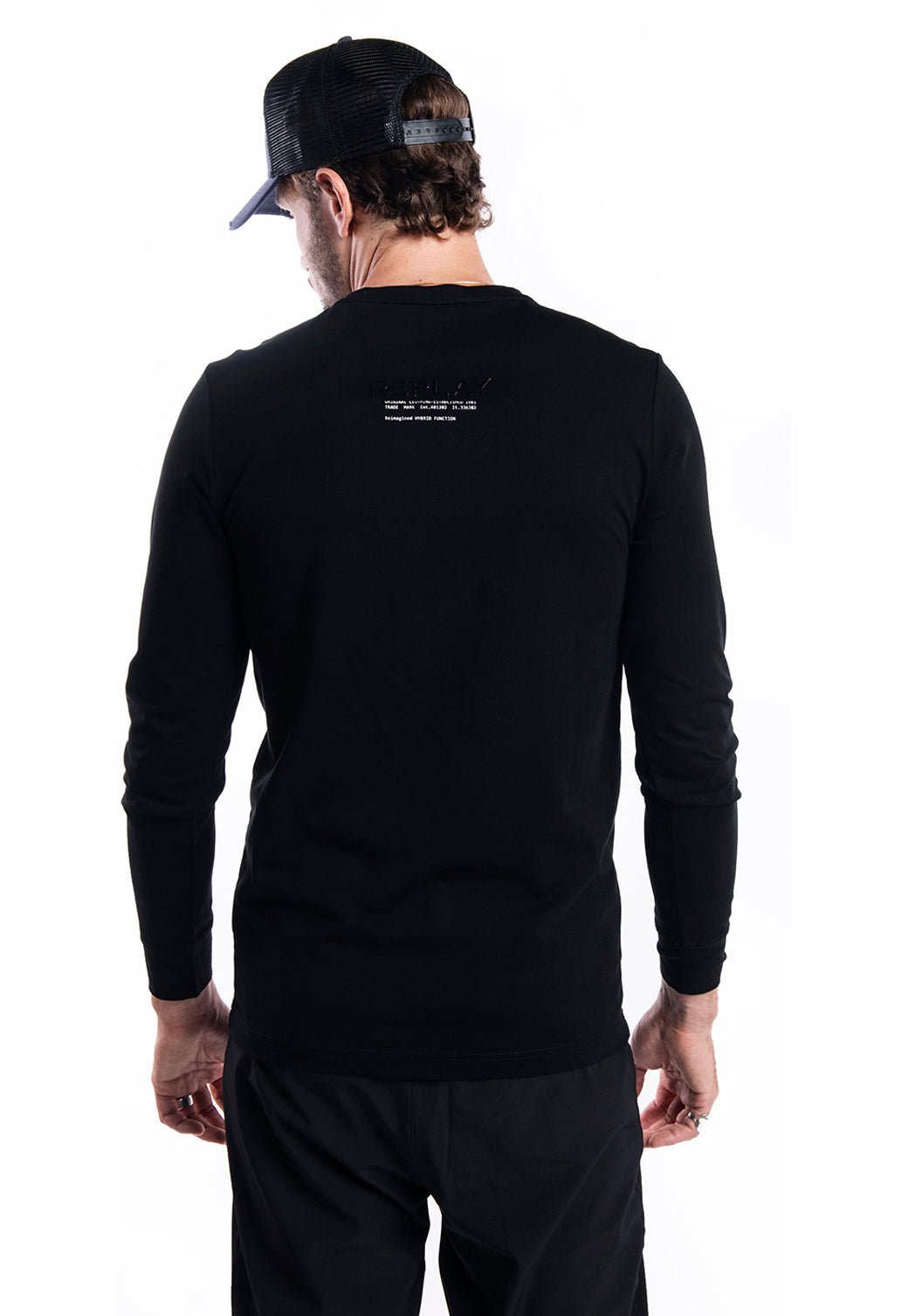 טי שירט לוגו ארוכה | גברים BLACK / L