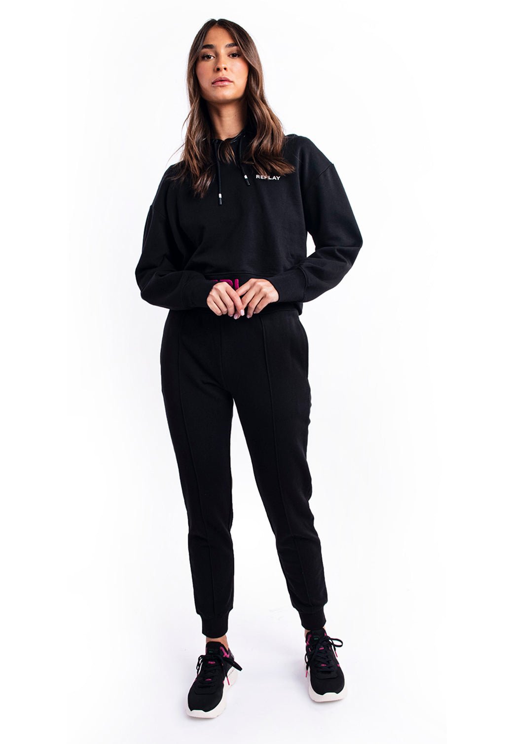 סווטשירט לוגו מותן | נשים BLACK / S