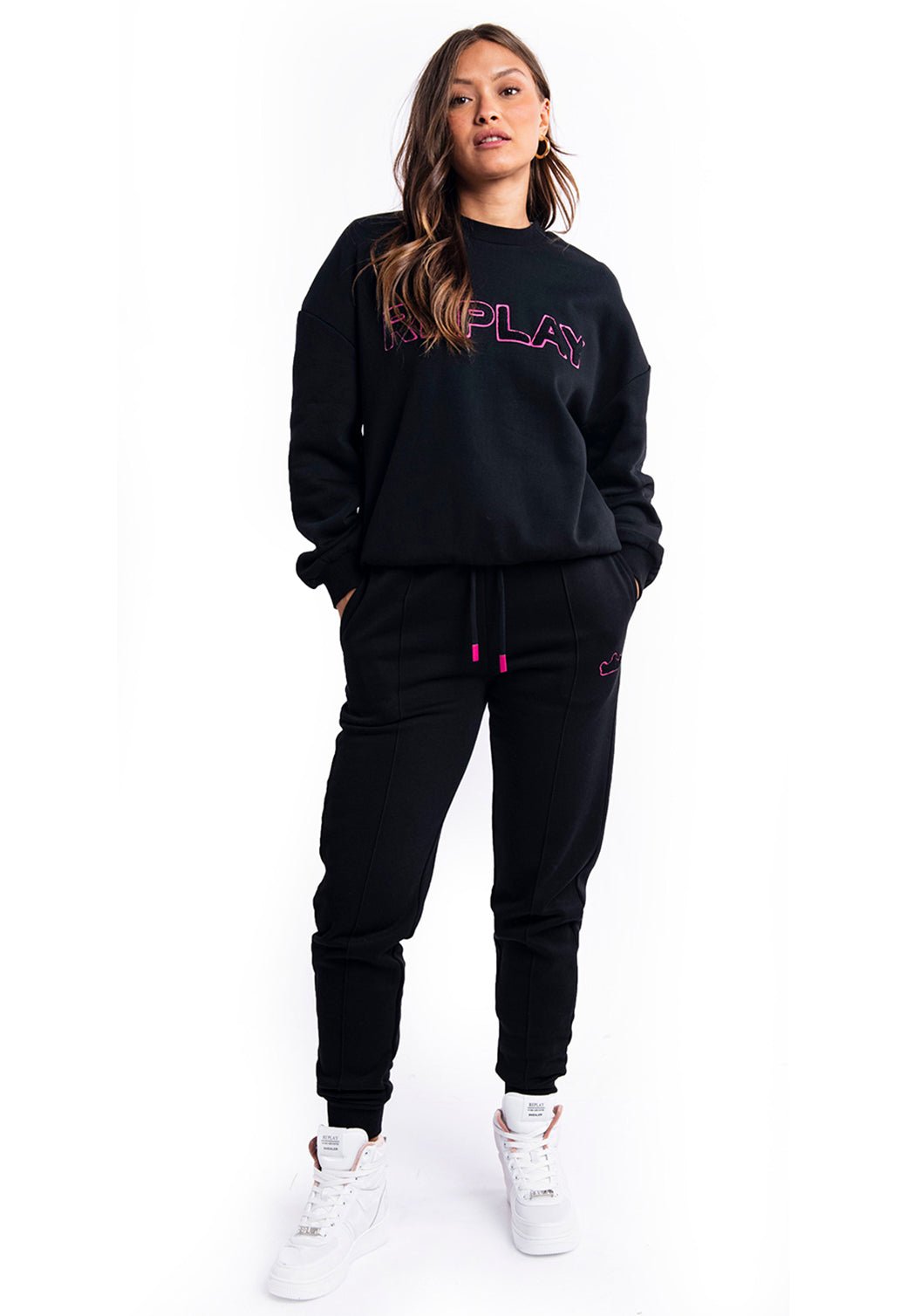 מכנסי טרנינג ארוכים | נשים BLACK / S