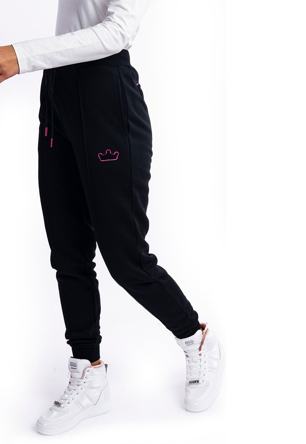 מכנסי טרנינג ארוכים | נשים BLACK / S