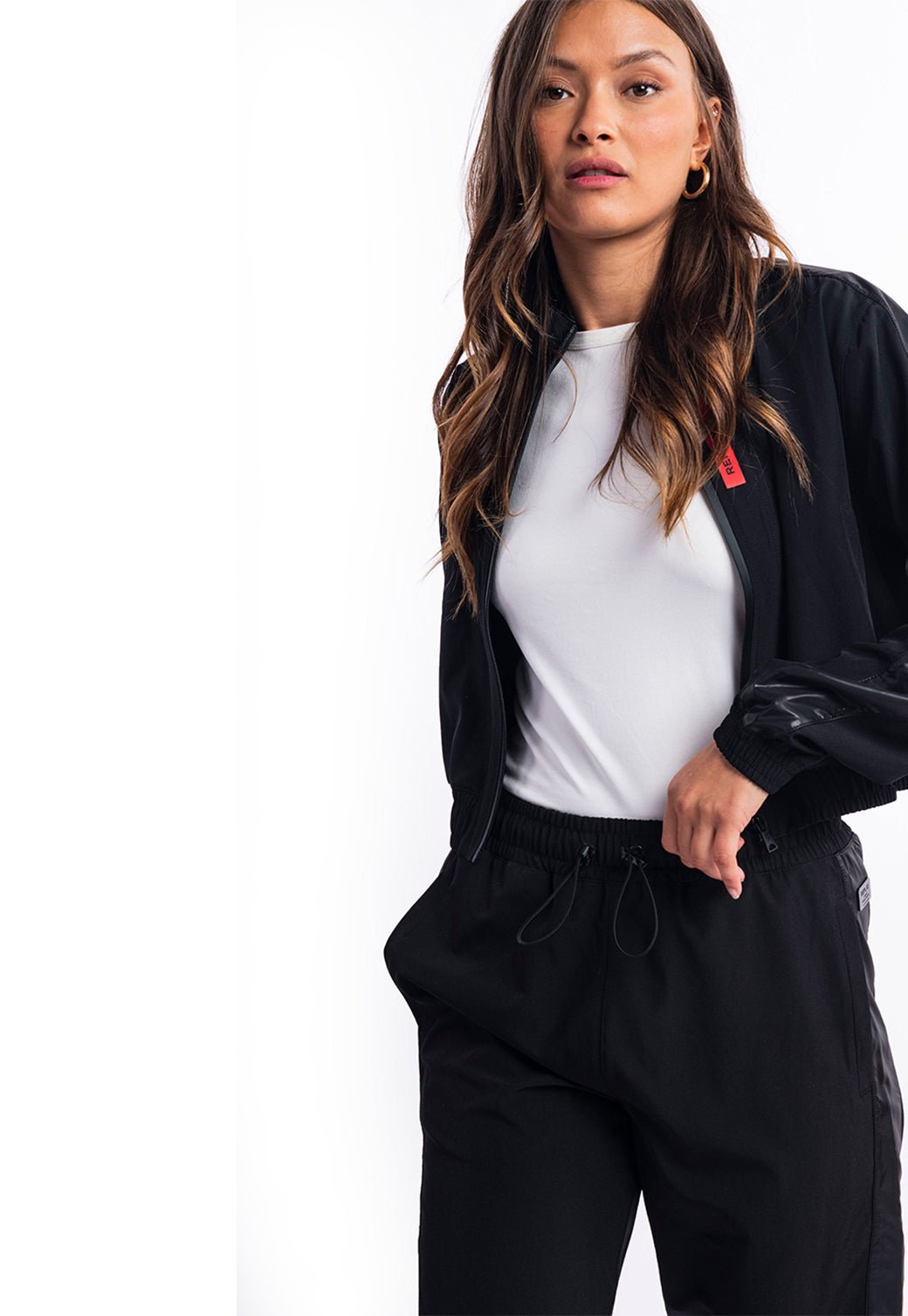 ז׳קט ניילון פיט | נשים BLACK / S