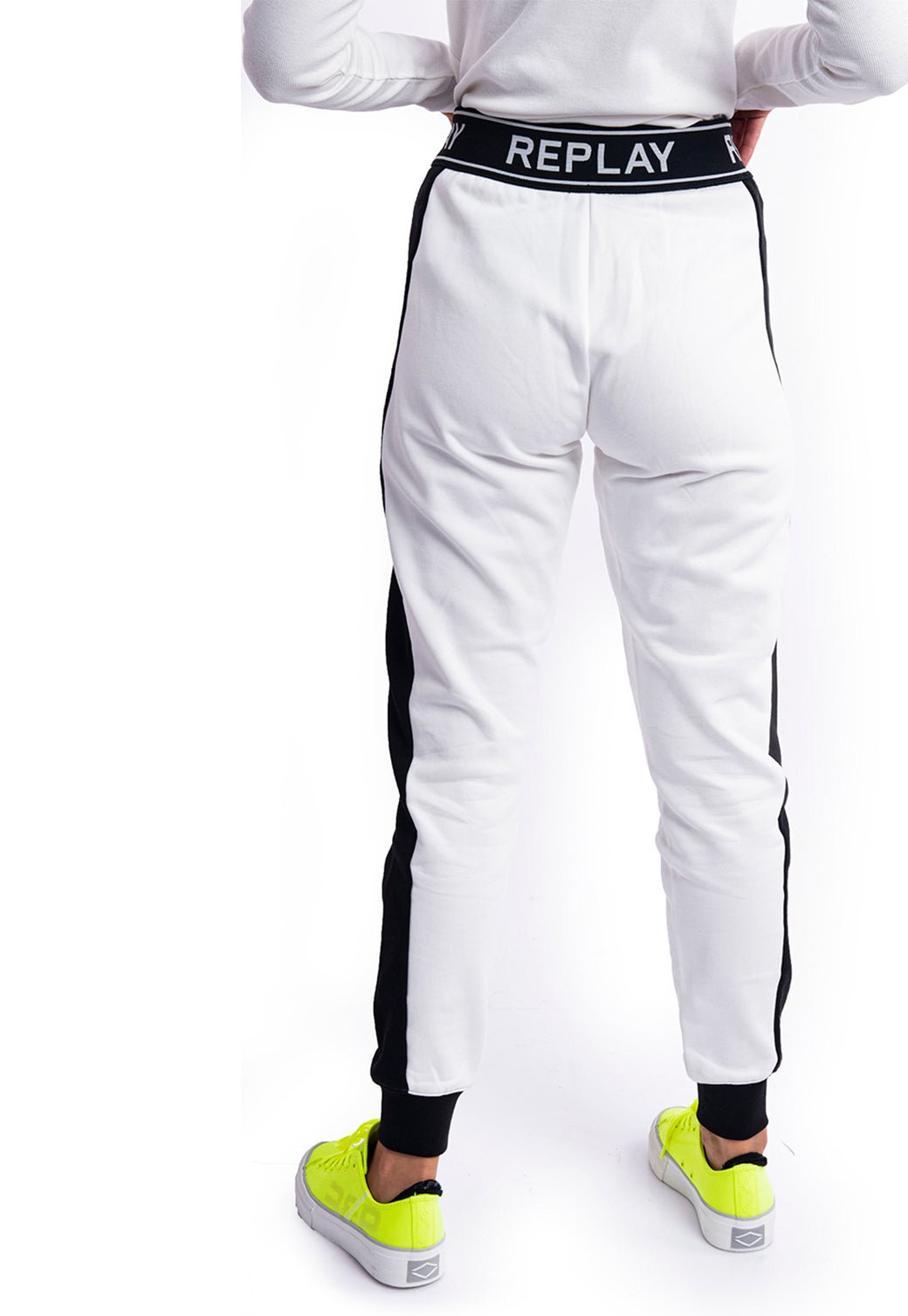 מכנסי טרנינג פס צידי | נשים WHITE / S