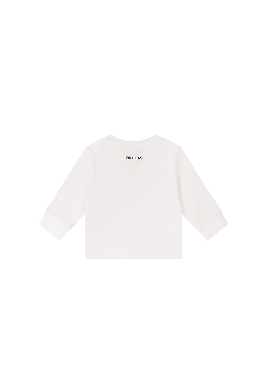 חולצה לתינוקות עם שרוול ארוך בצבע לבן