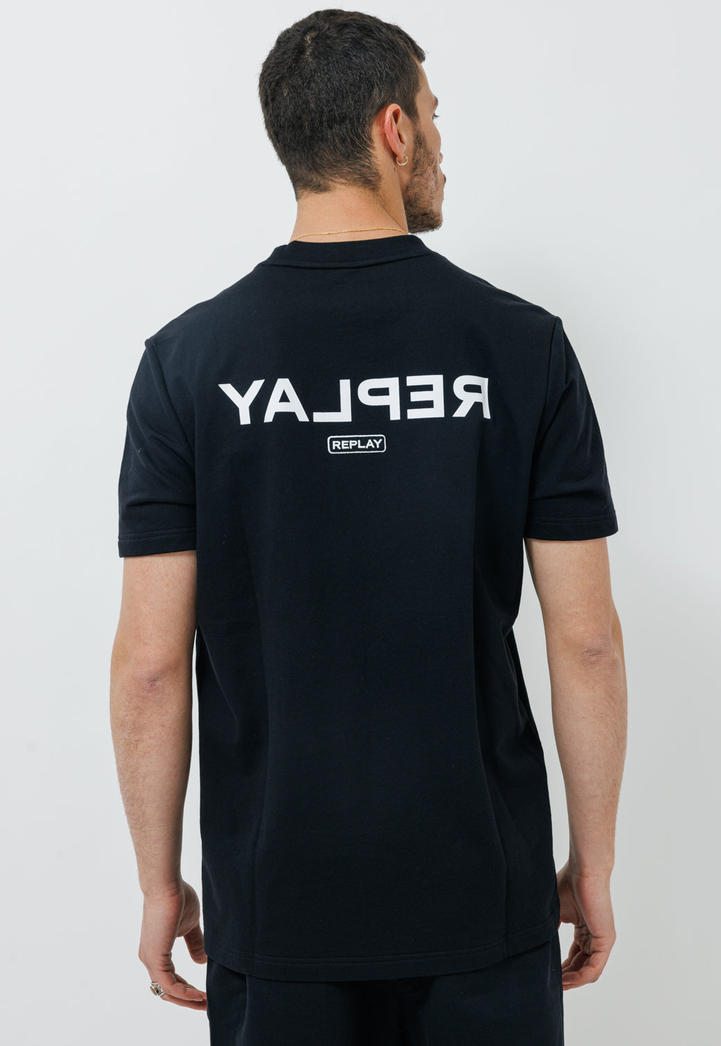 חליפת טרנינג קצרה לוגו בגב לגברים