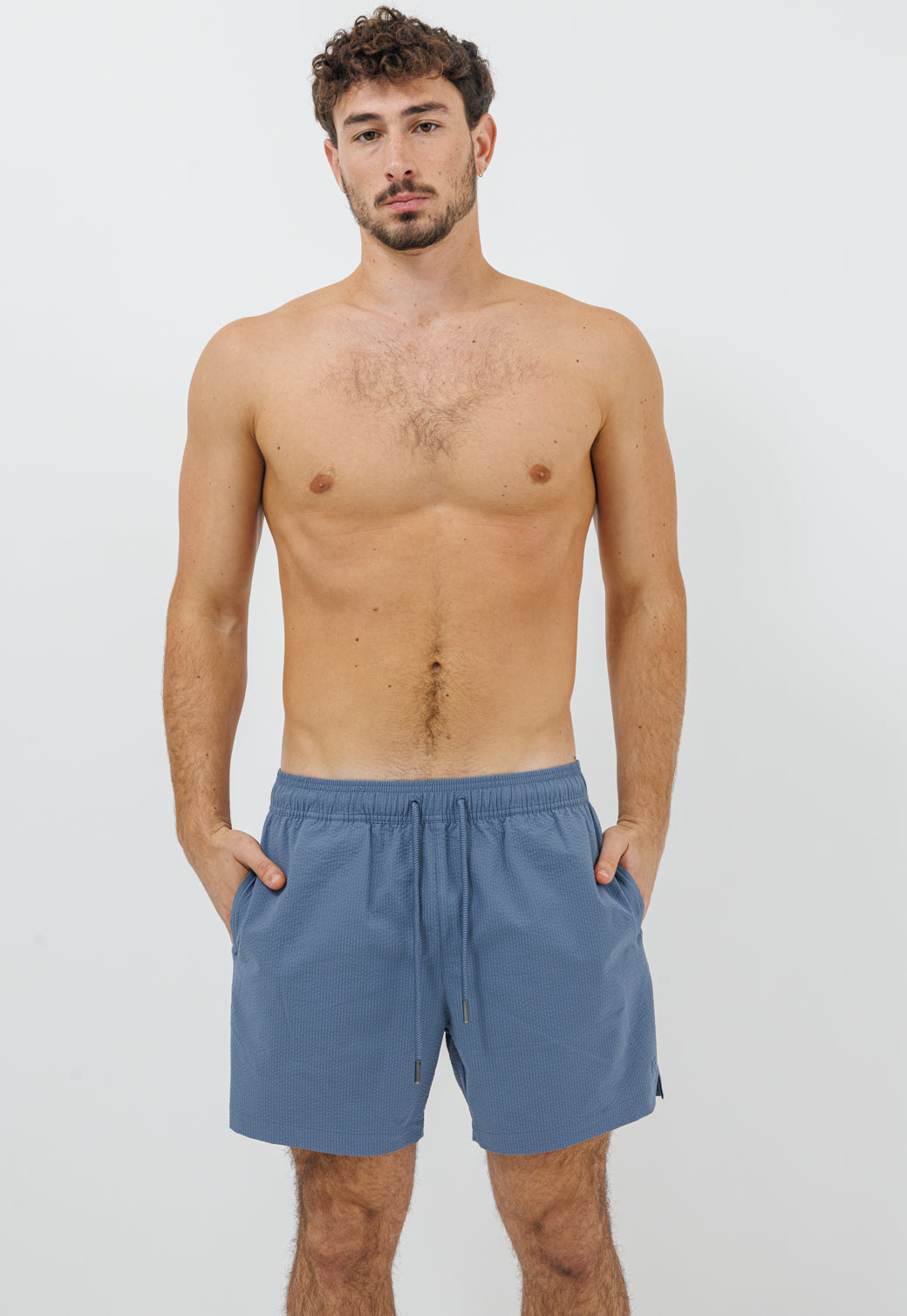 בגד ים לגברים בצבע ג'ינס