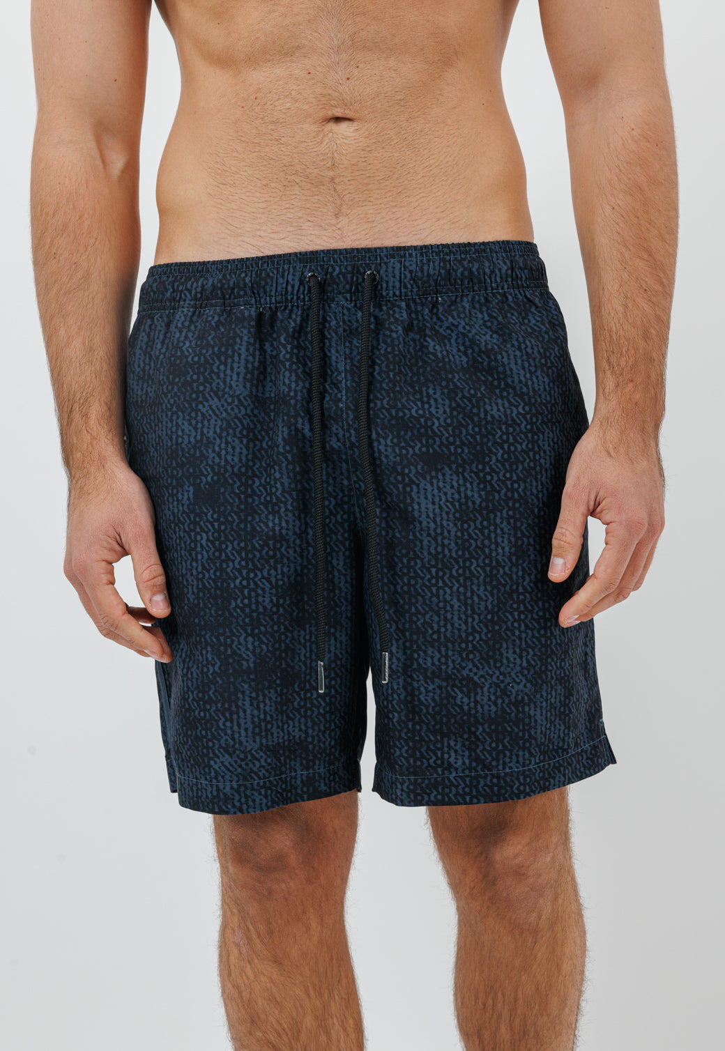 בגד ים לגברים בהדפס שחור