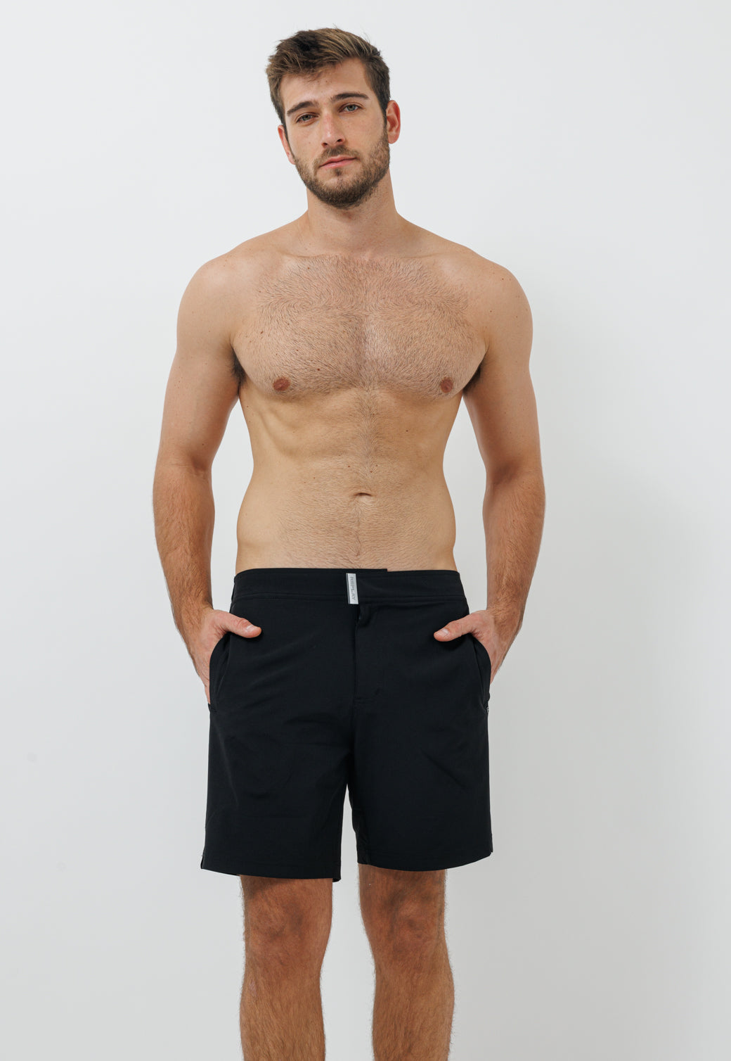 בגד ים קצר לגברים בצבע שחור