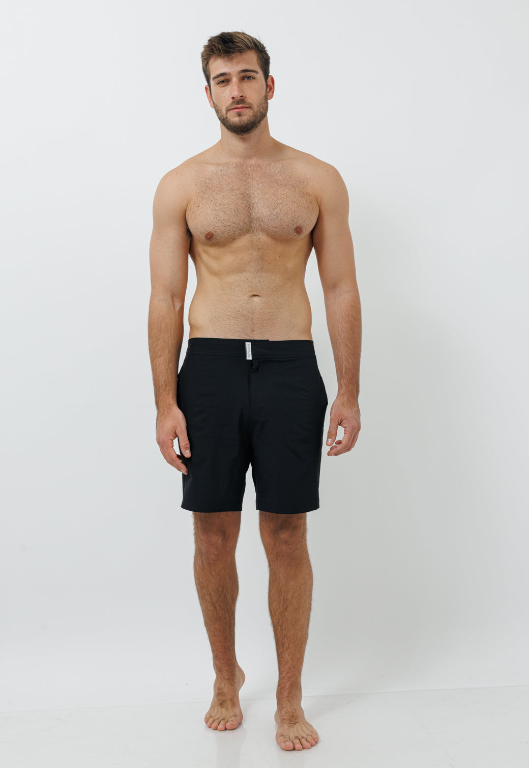 בגד ים קצר לגברים בצבע שחור