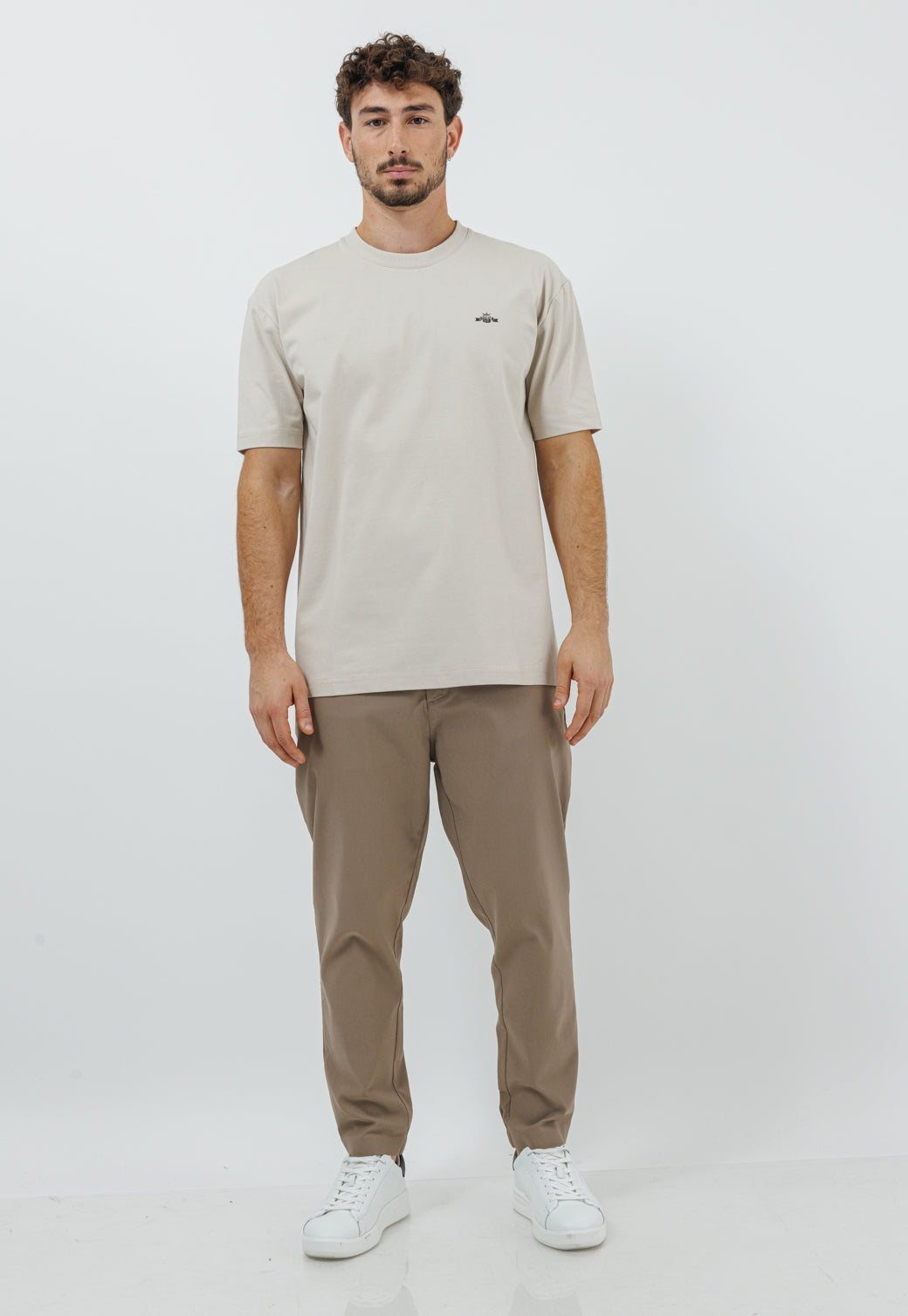 מכנסיים ארוכים RAYON בצבע חום