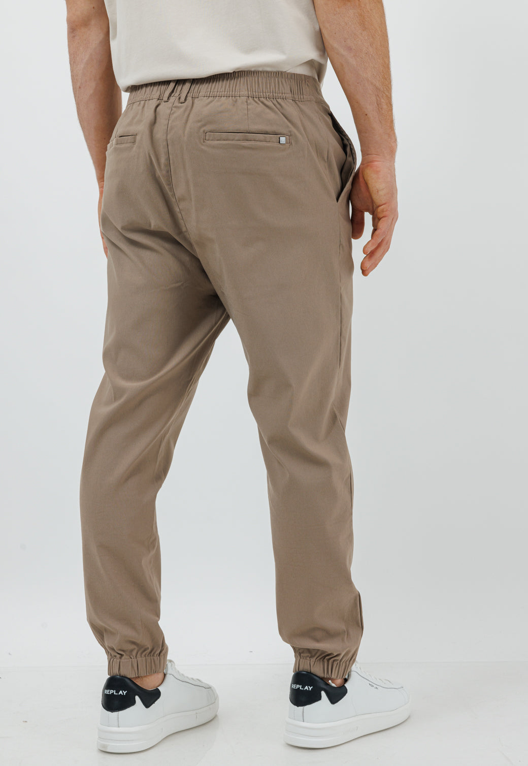 מכנסיים ארוכים RAYON בצבע חום