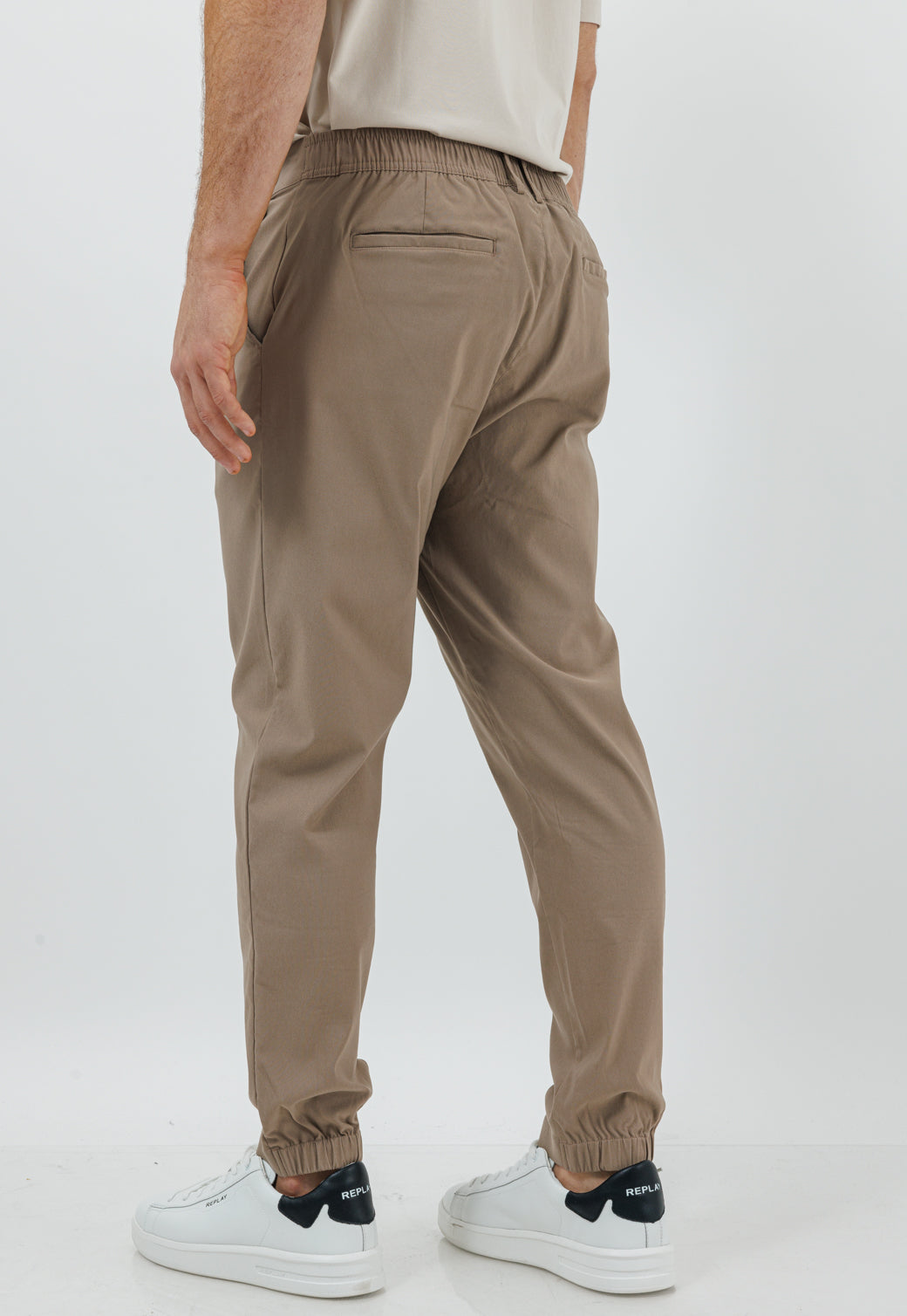 מכנסיים ארוכים RAYON בצבע חום