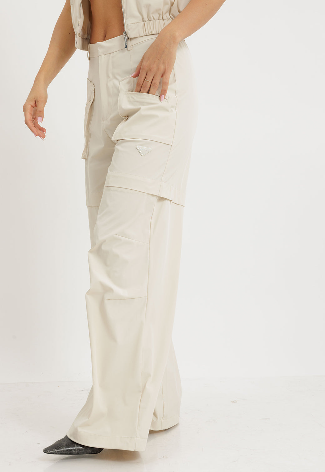 מכנסי קארגו 4WAY בגוון בז'