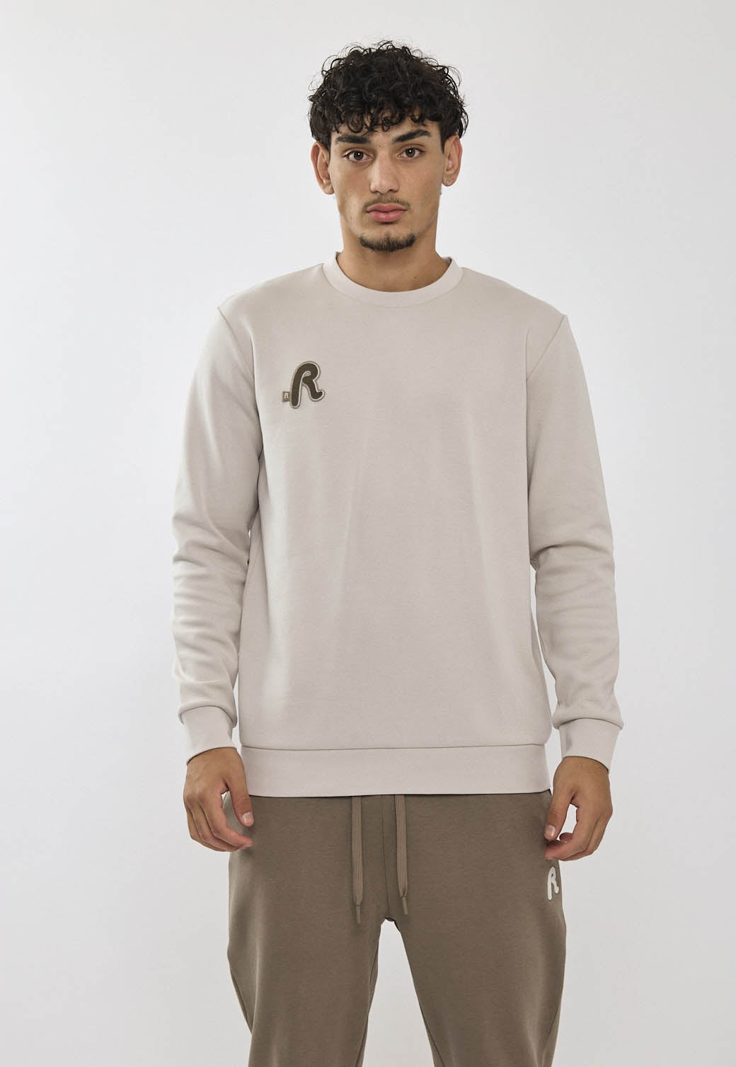 חליפת טרנינג לגברים בצבע בז׳