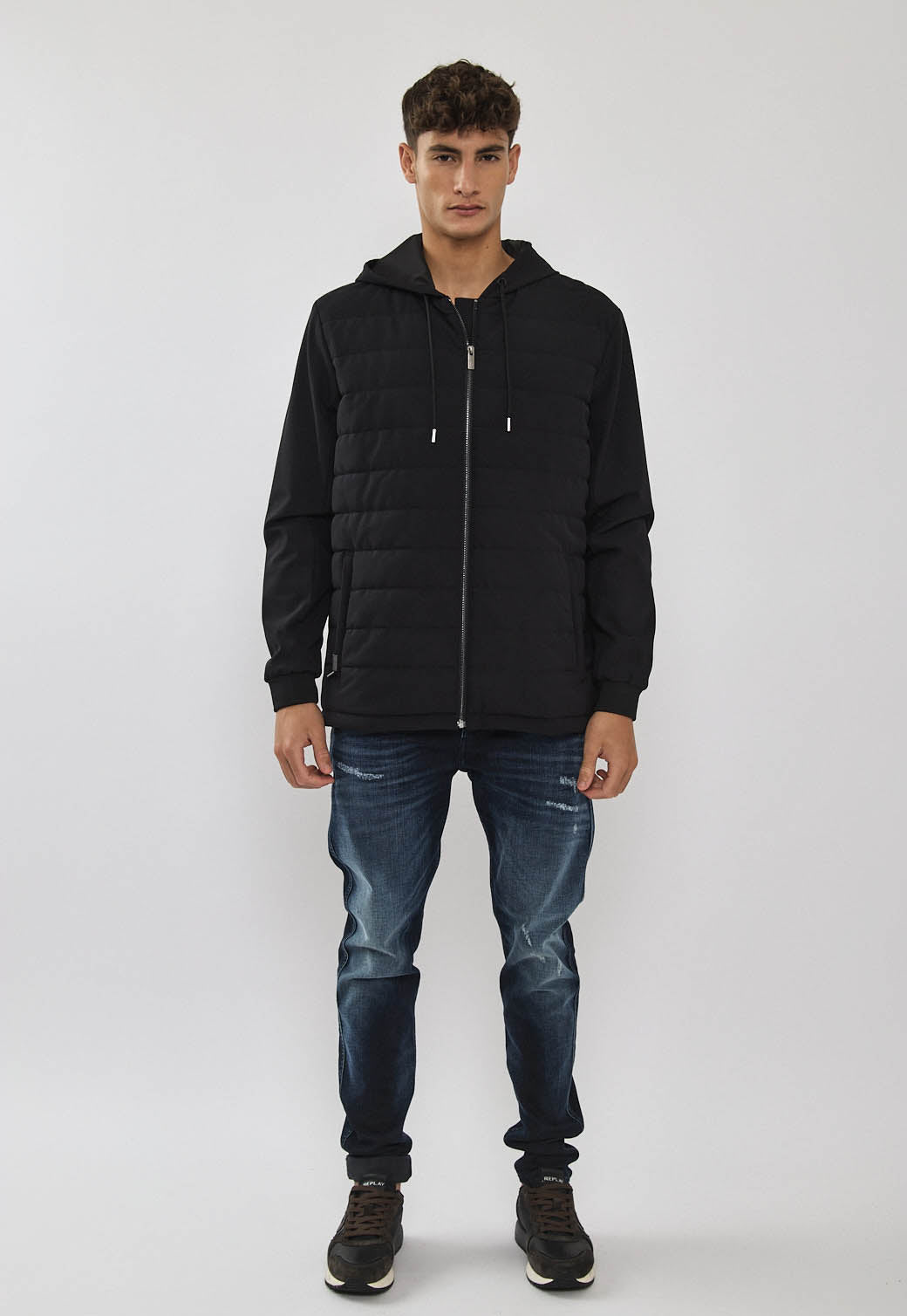 מעיל 4WAY לגברים בצבע שחור