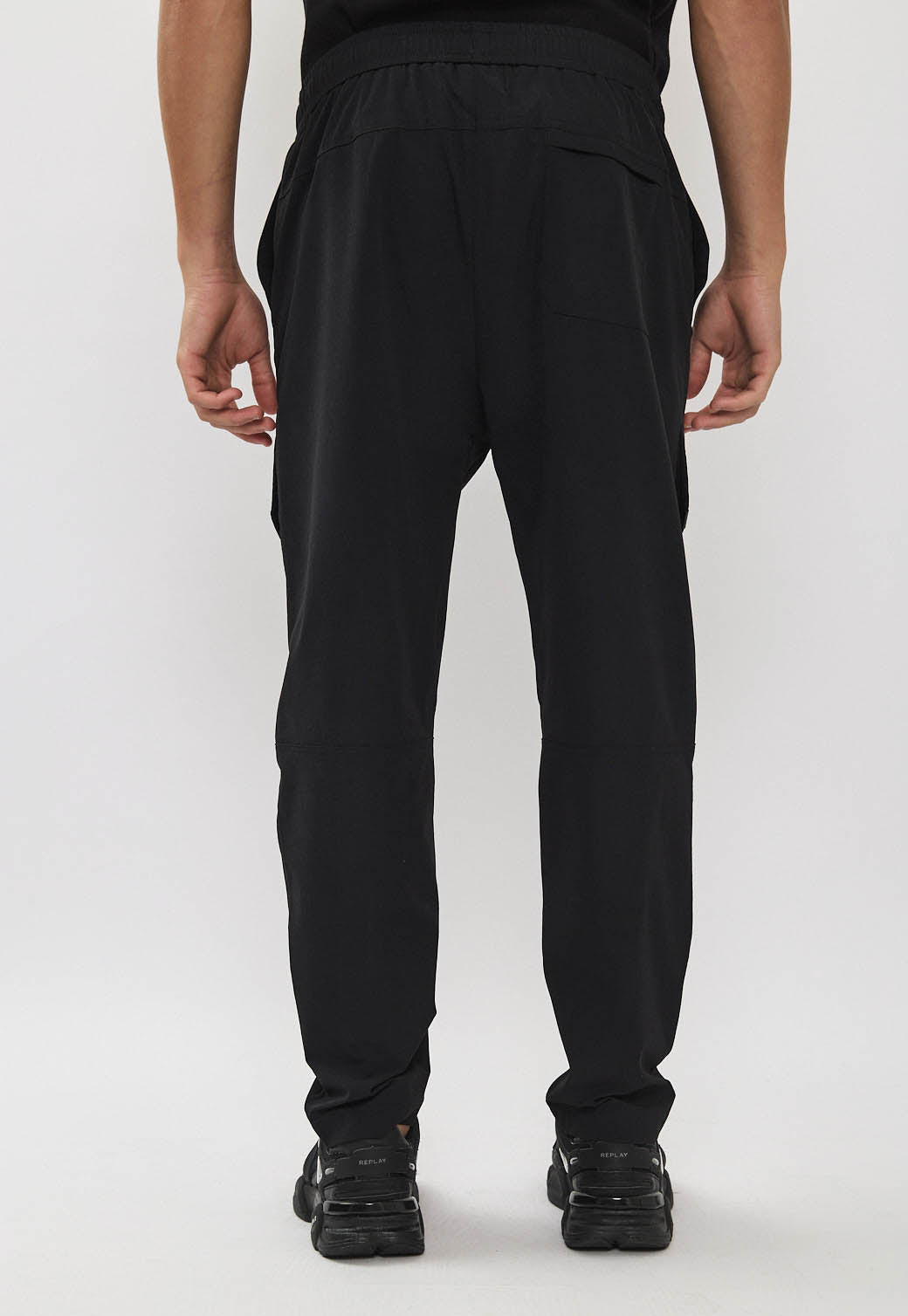 מכנסי 4WAY כיסים לגברים בצבע שחור