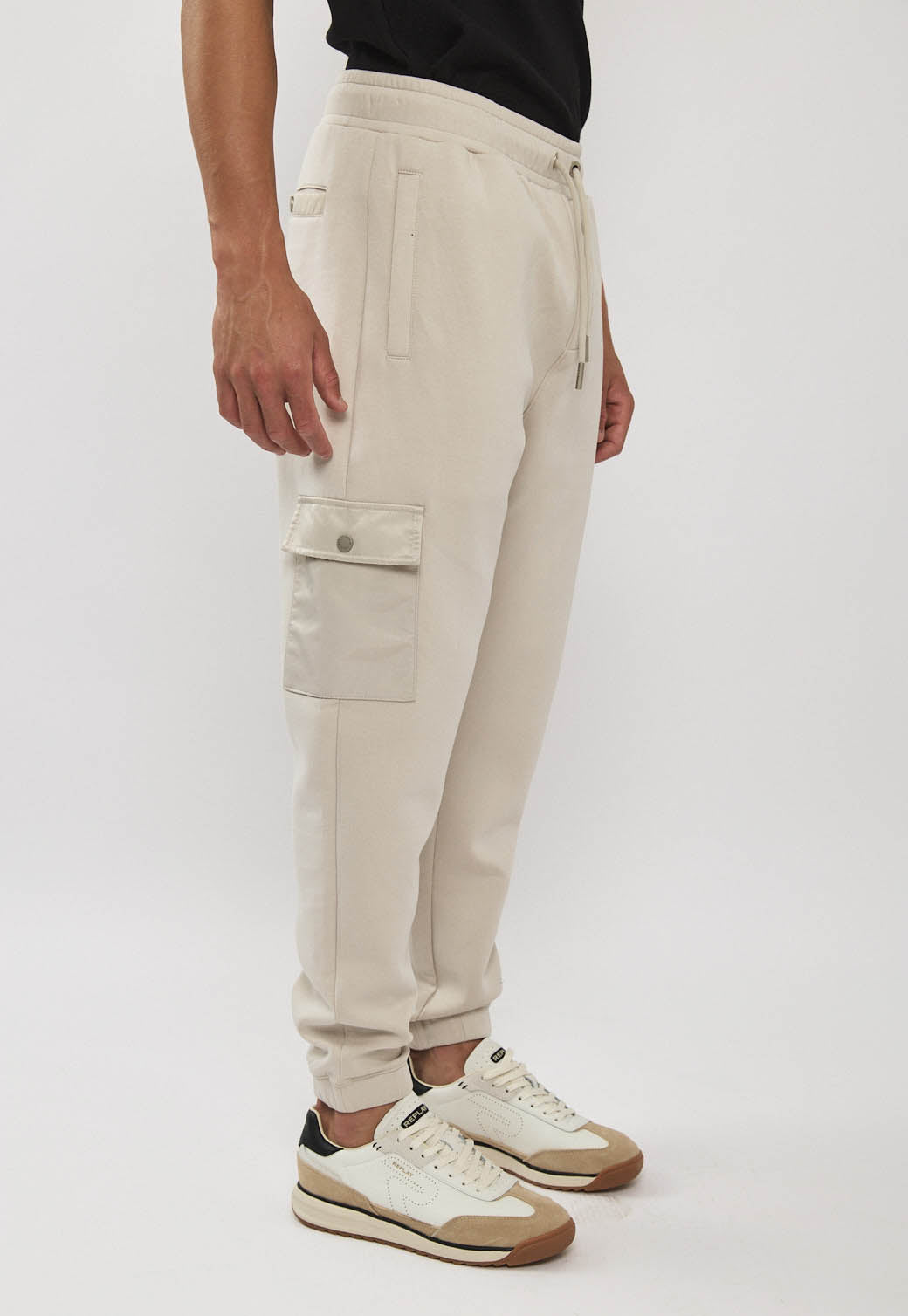 מכנסי ג׳וגר ולור לגברים בצבע חול