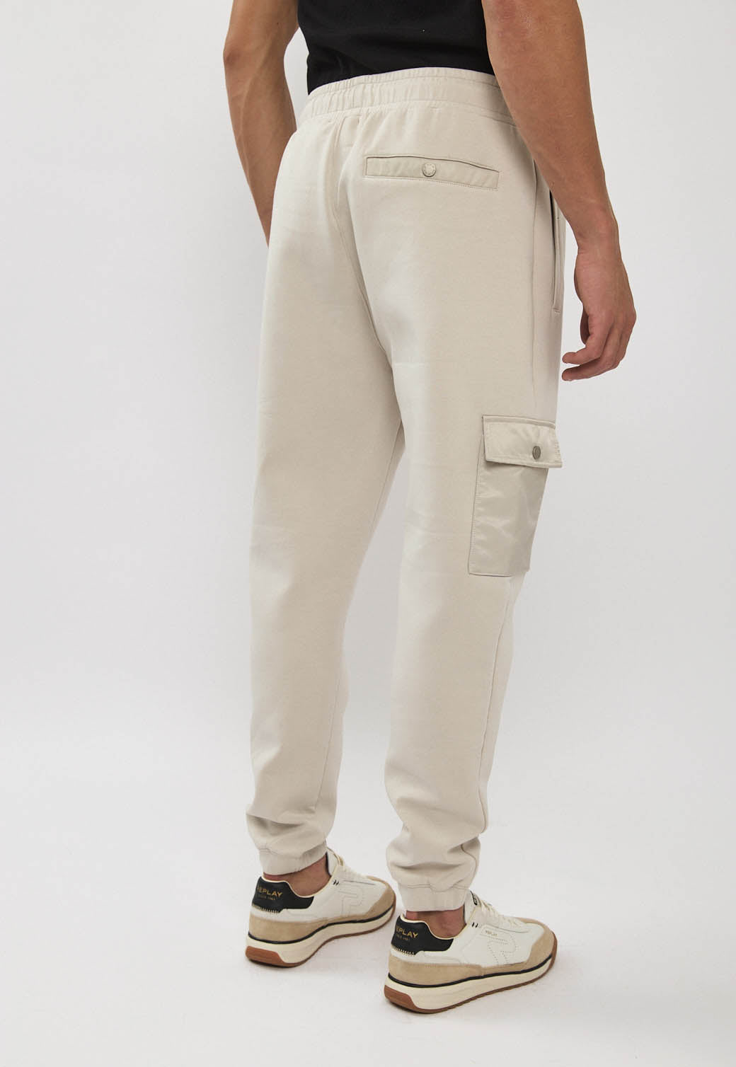 מכנסי ג׳וגר ולור לגברים בצבע חול