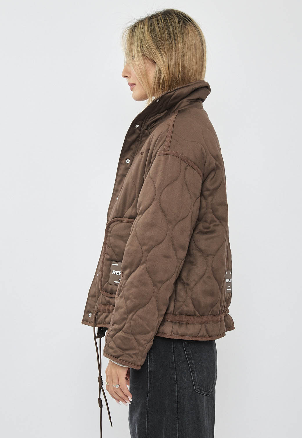 מעיל לנשים בצבע חום