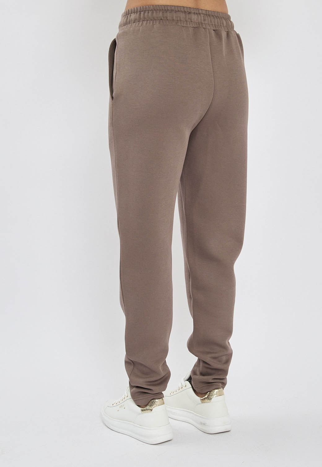 מכנסי טרנינג ארוכים לנשים בצבע חום