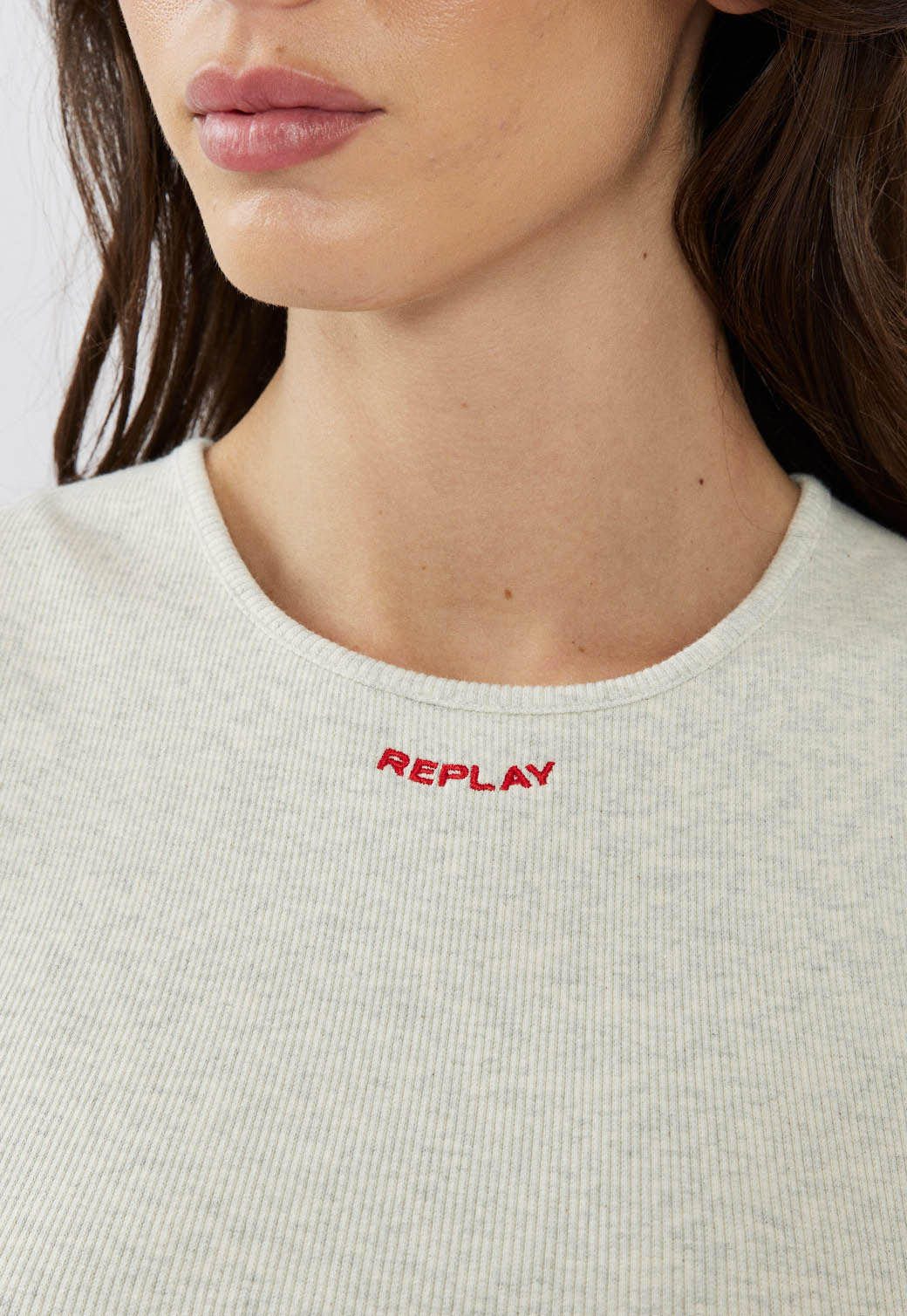 טופ ריב לנשים בצבע אפור