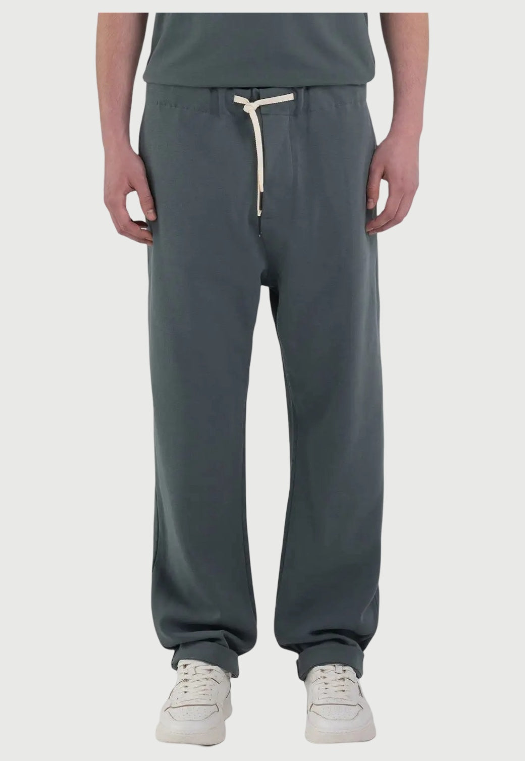 מכנסי ג'רזי סלים פיט לגברים בצבע ירוק