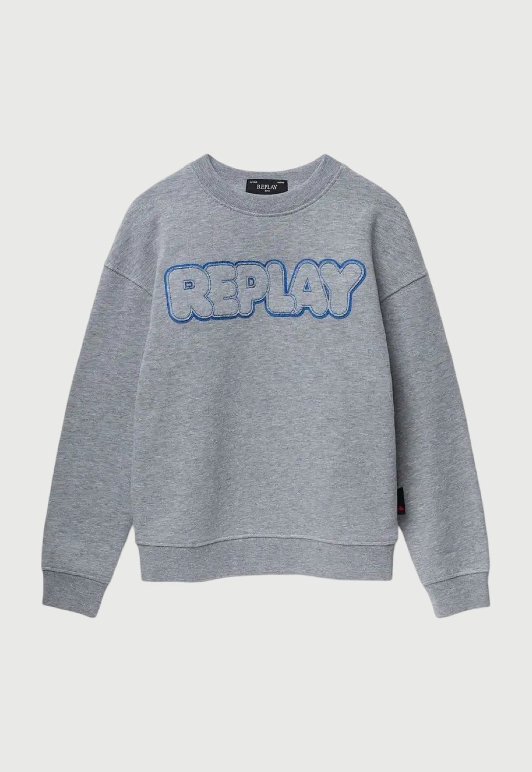 סווטשירט אוברסייז אפור עם כיתוב