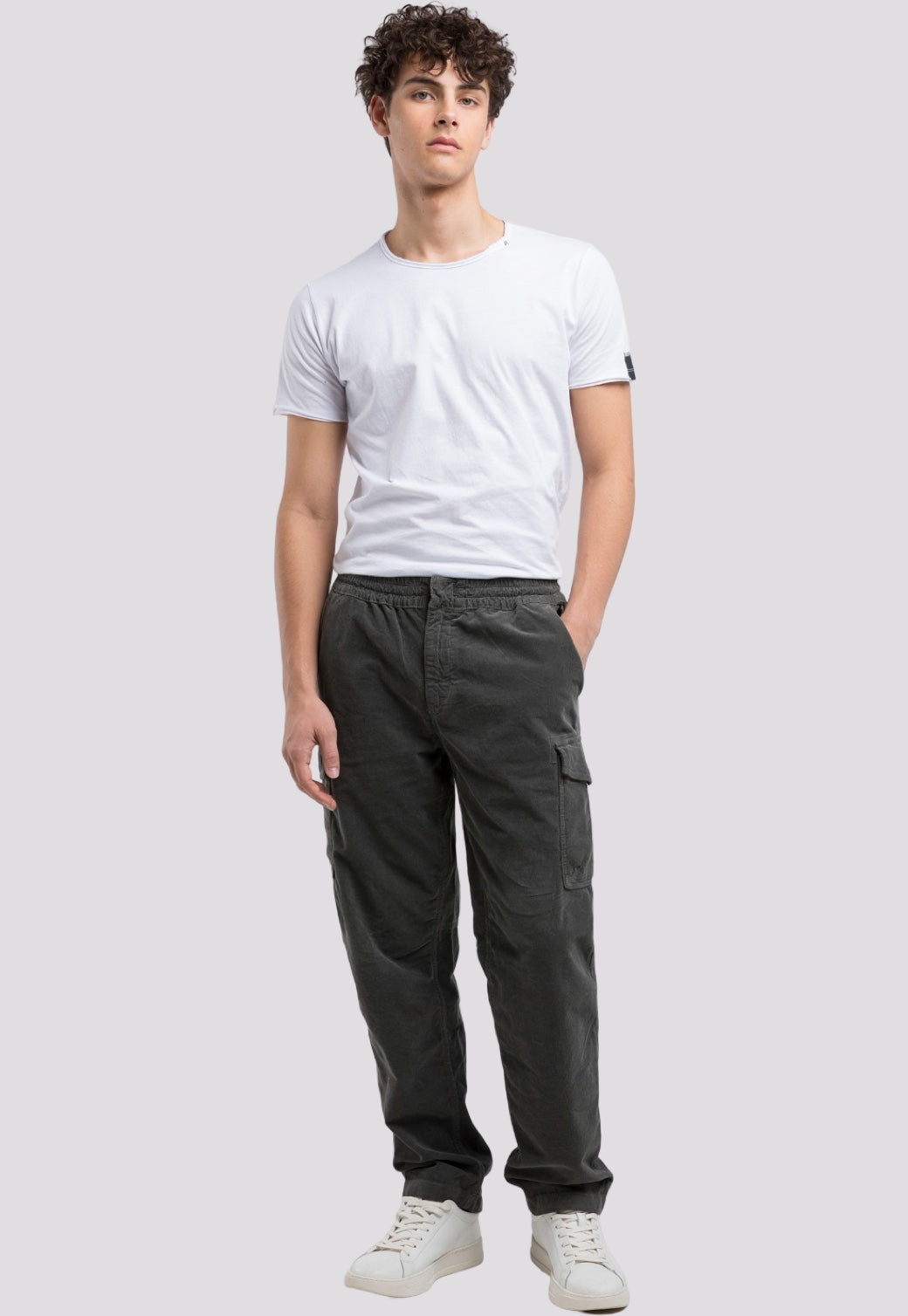 מכנסי דגמ"ח קורדרוי בצבע אפור