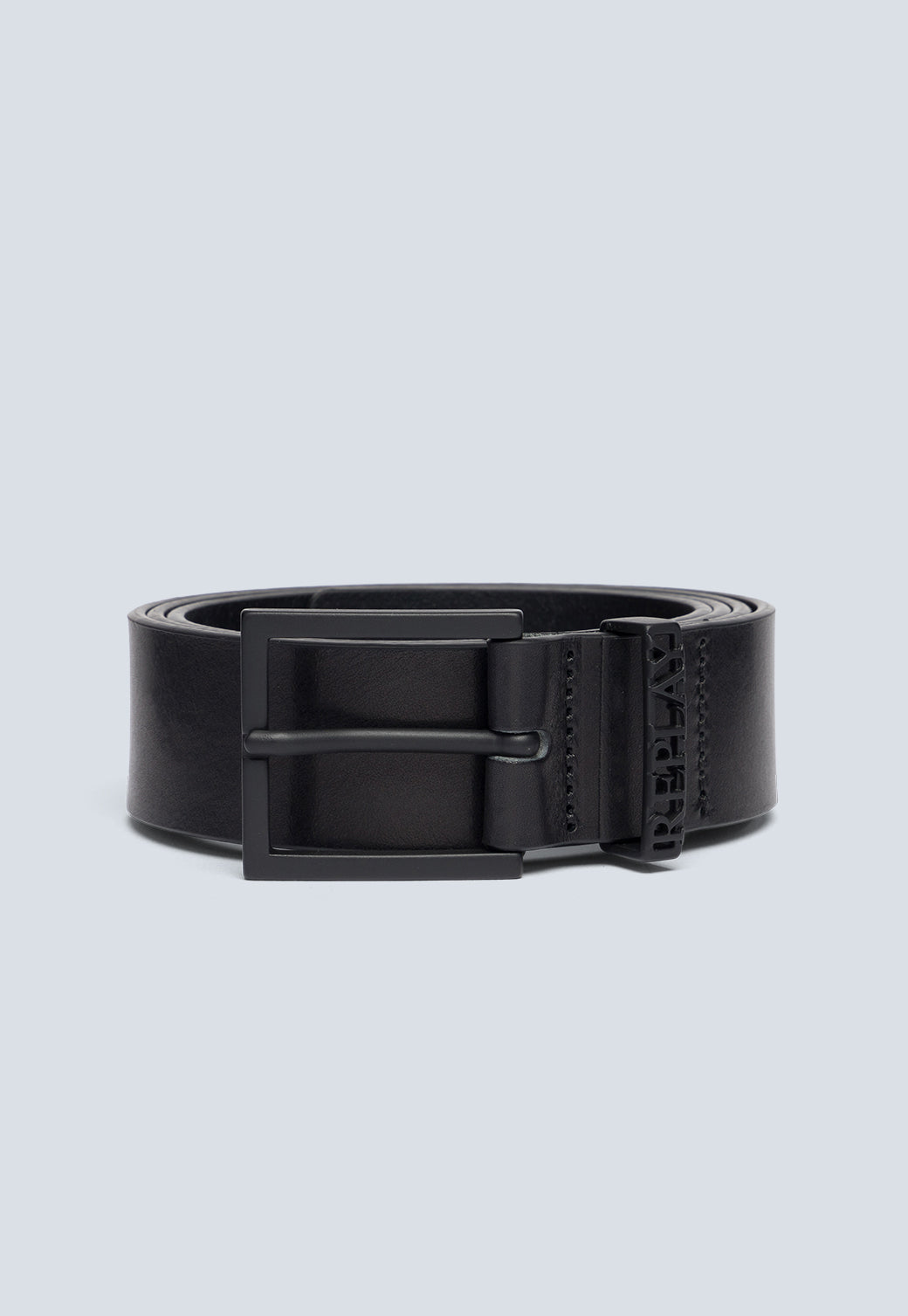 חגורת גברים שחורה עם אבזם