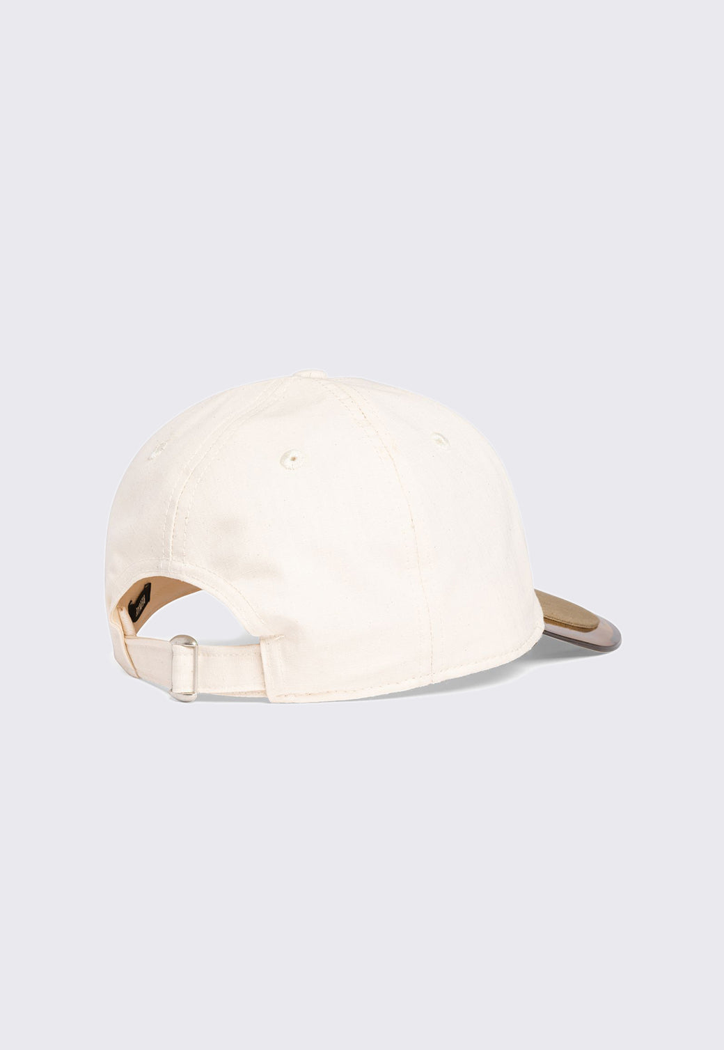 כובע מצחייה בצבע שמנת וחום עם לוגו