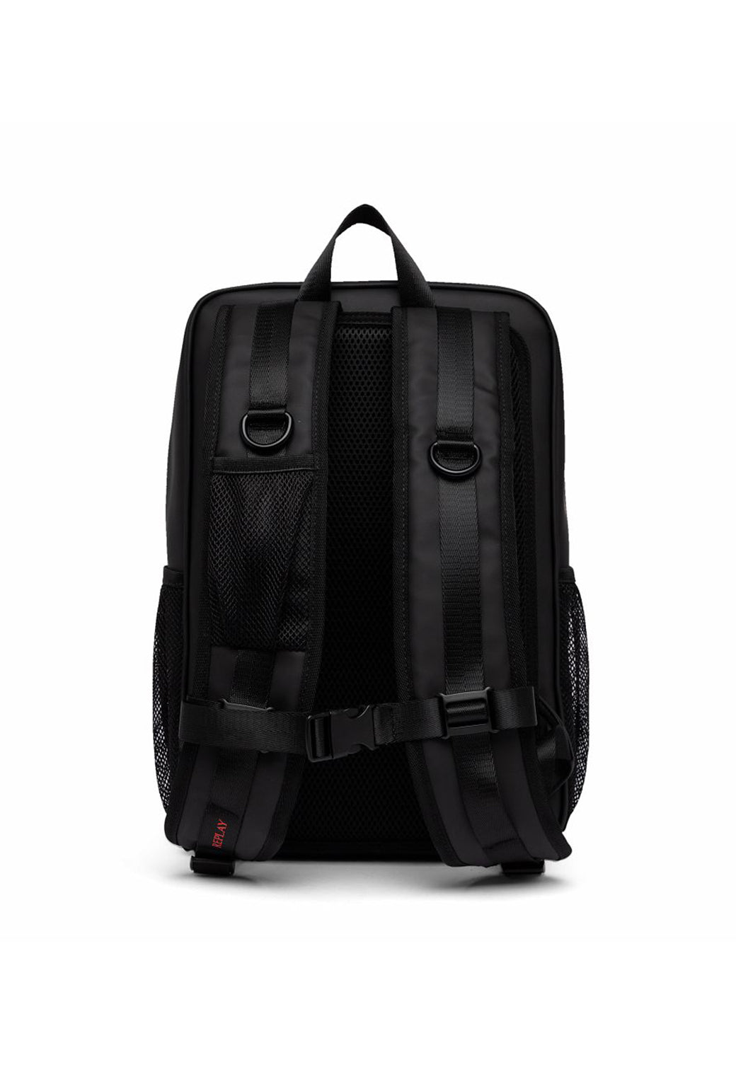 תיק גב שחור קשיח עם כיסים קדמיים